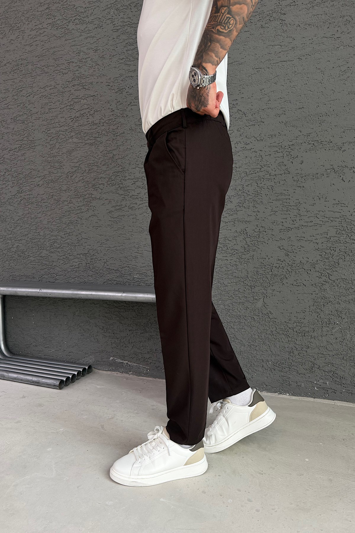 Kahverengi Regular Kumaş Pantolon