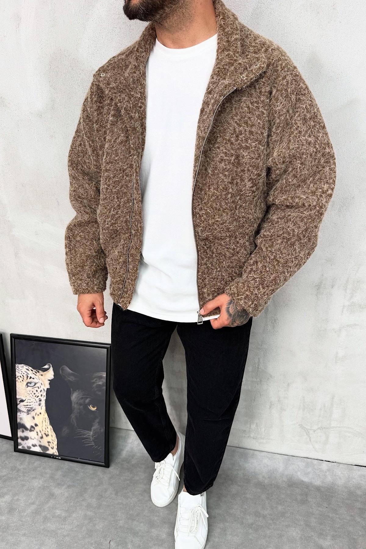 Kırçıllı Açık Kahve Ceket