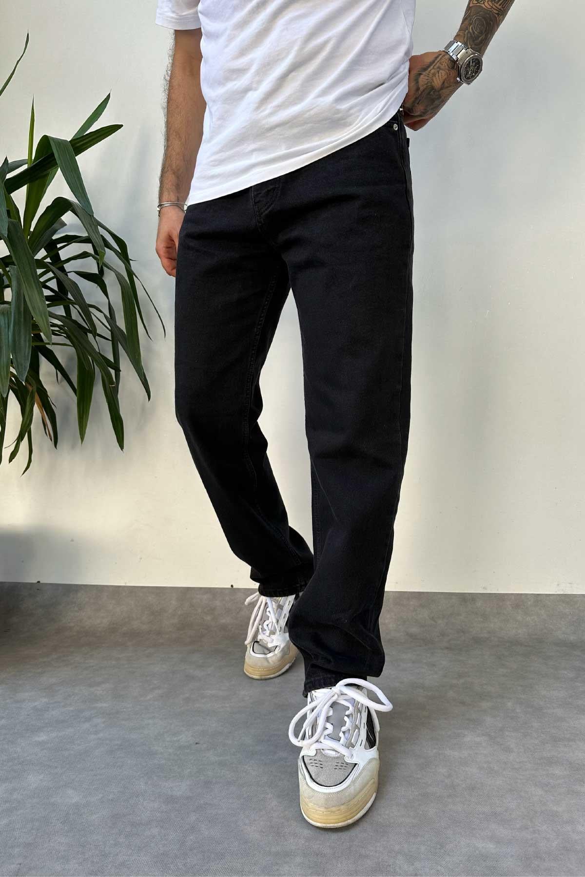 Koyu Gri Baggy Jean