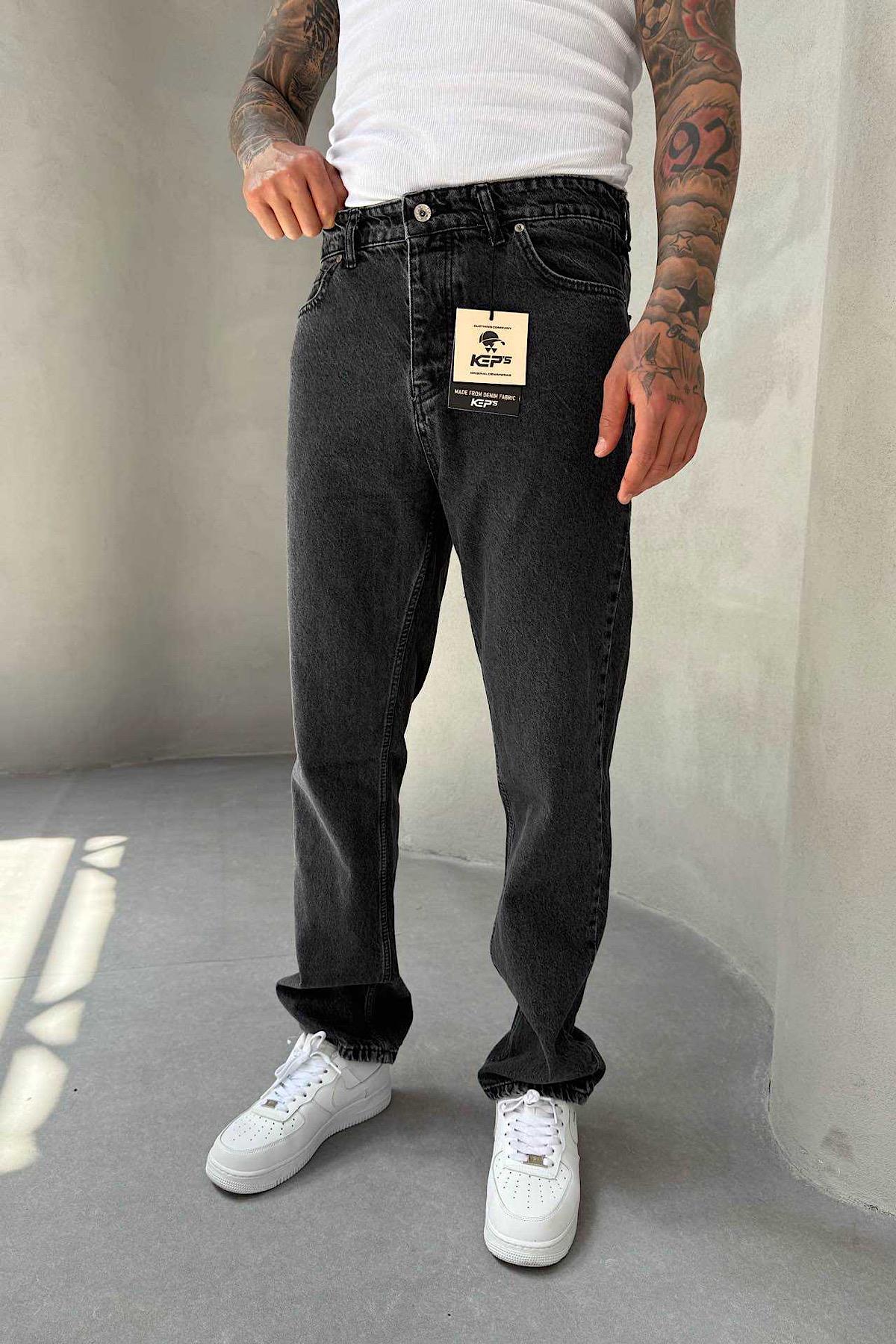 Koyu Gri Baggy Pantolon