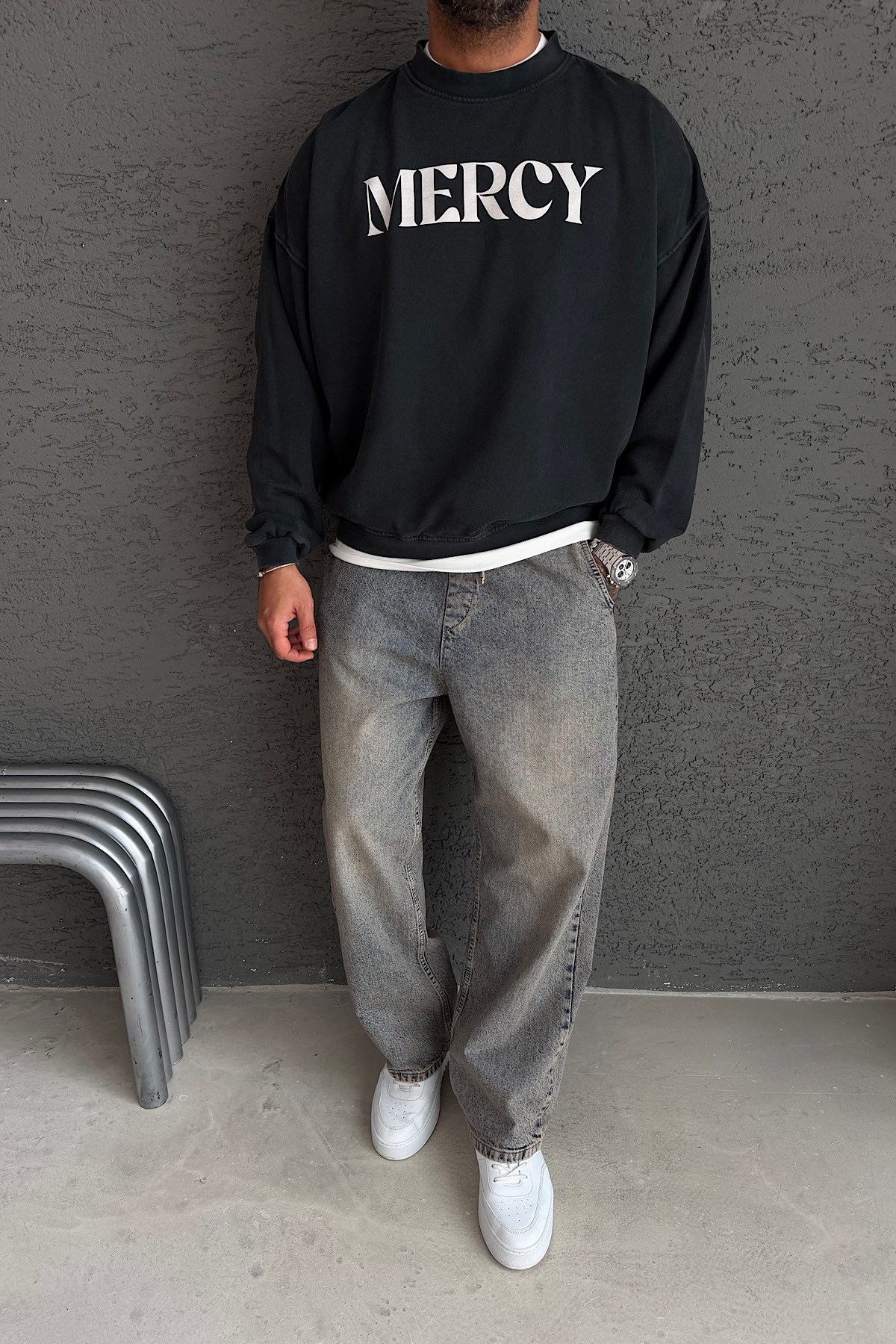 Koyu Gri Mercy Sweatshirt