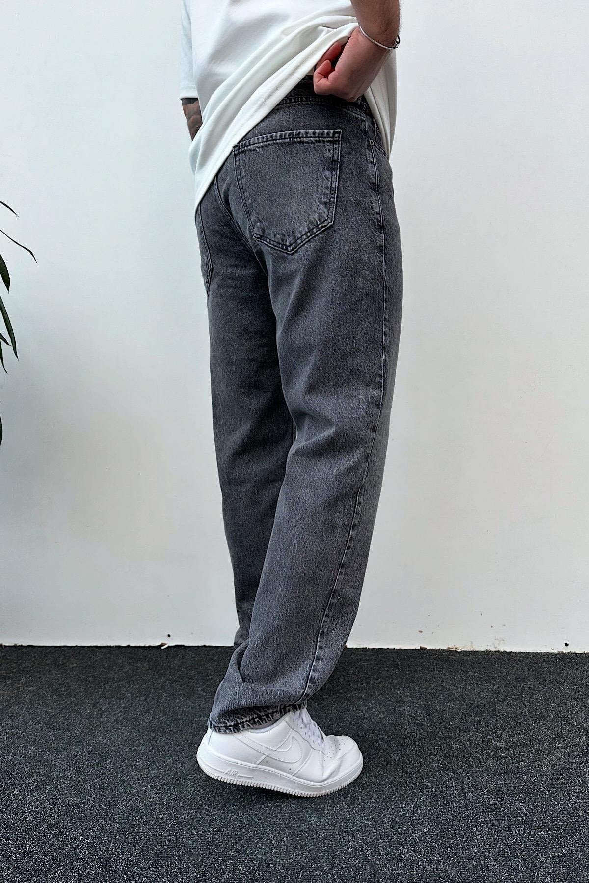 Koyu Gri Relax Baggy Pantolon