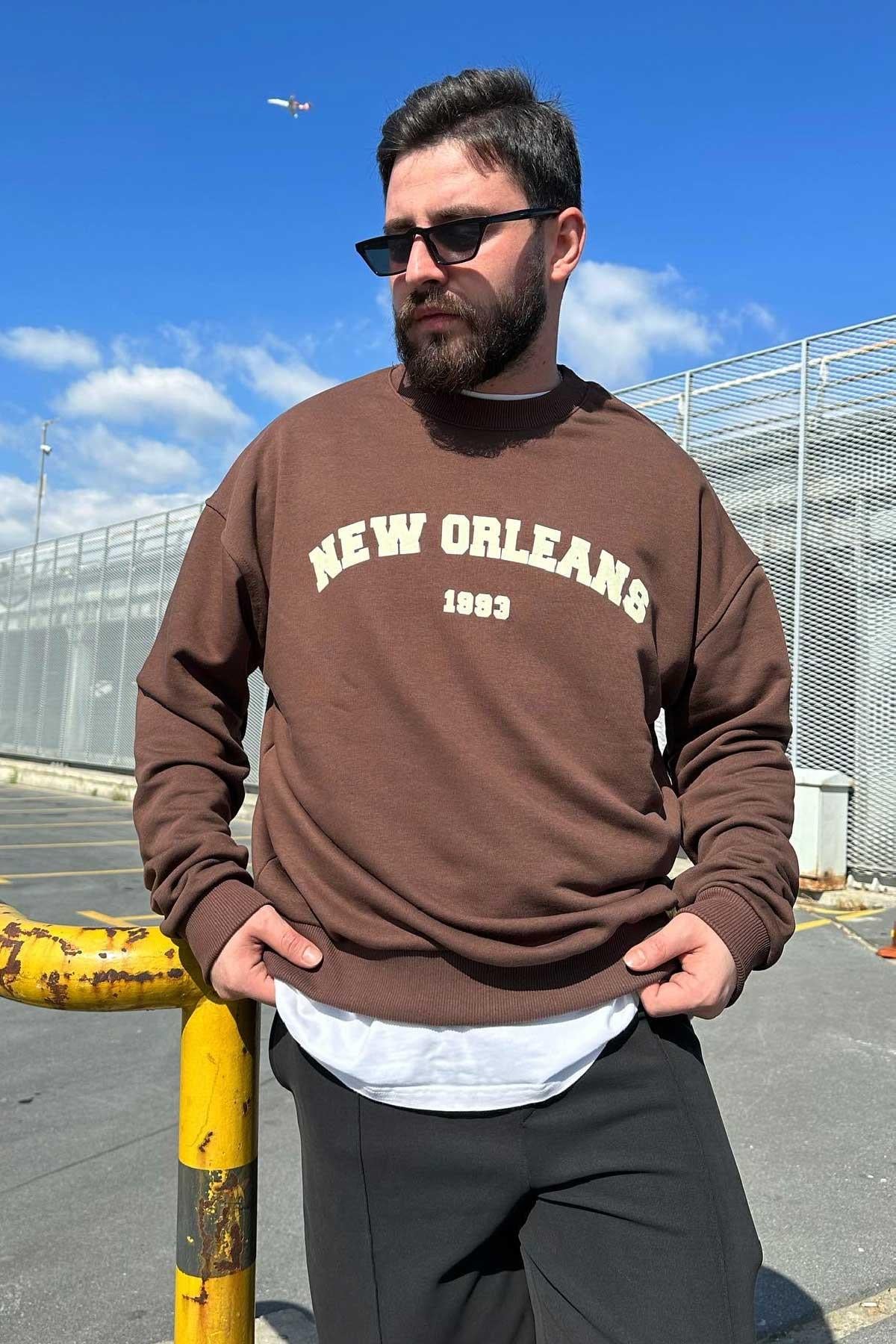 Koyu Kahverengi New Orleans Sweat