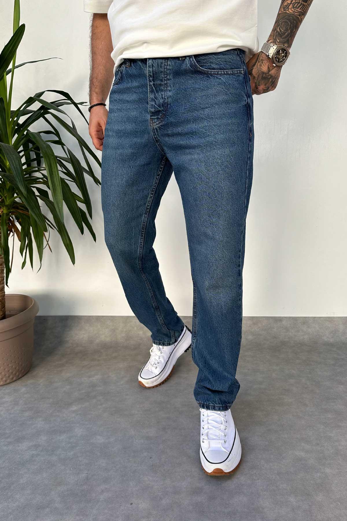 Koyu Mavi Baggy Pantolon 