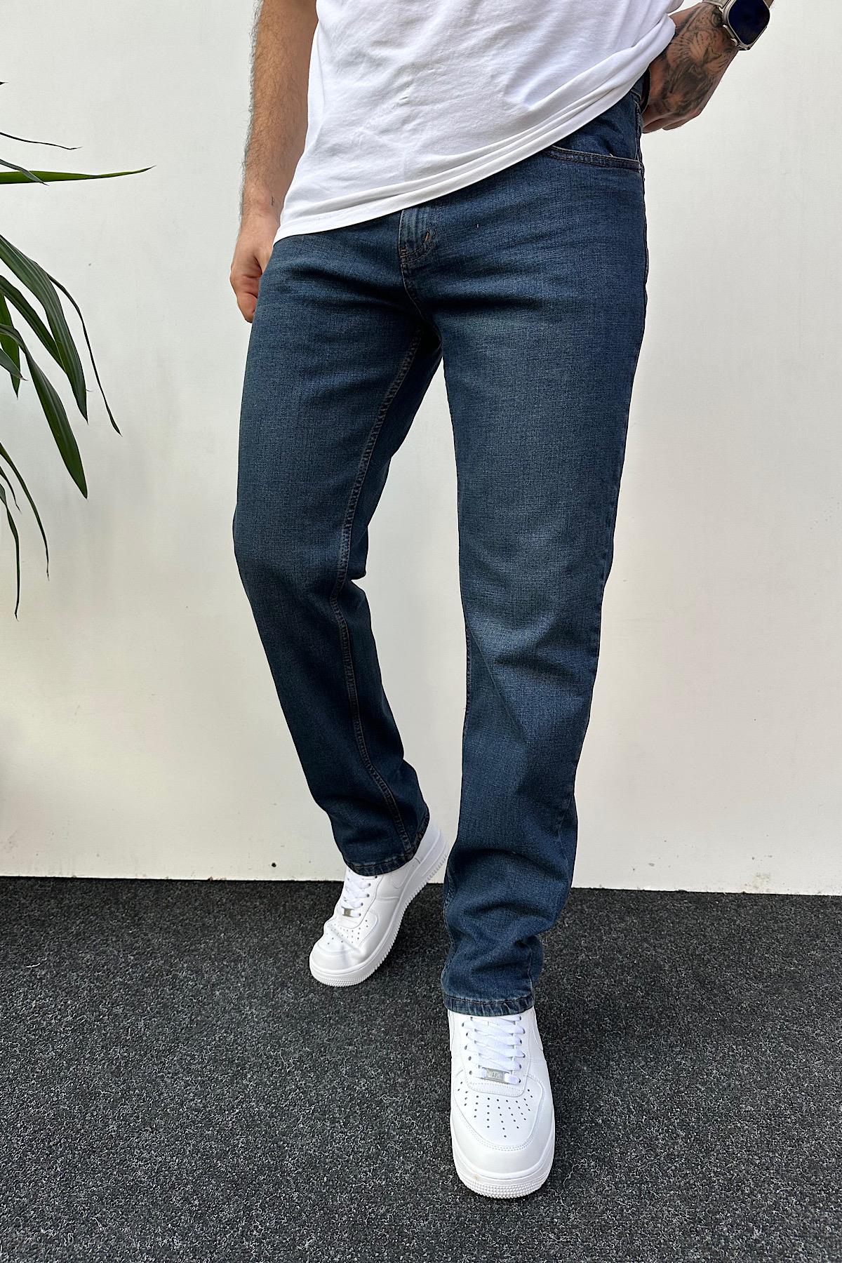Koyu Mavi Regular Fit Jean
