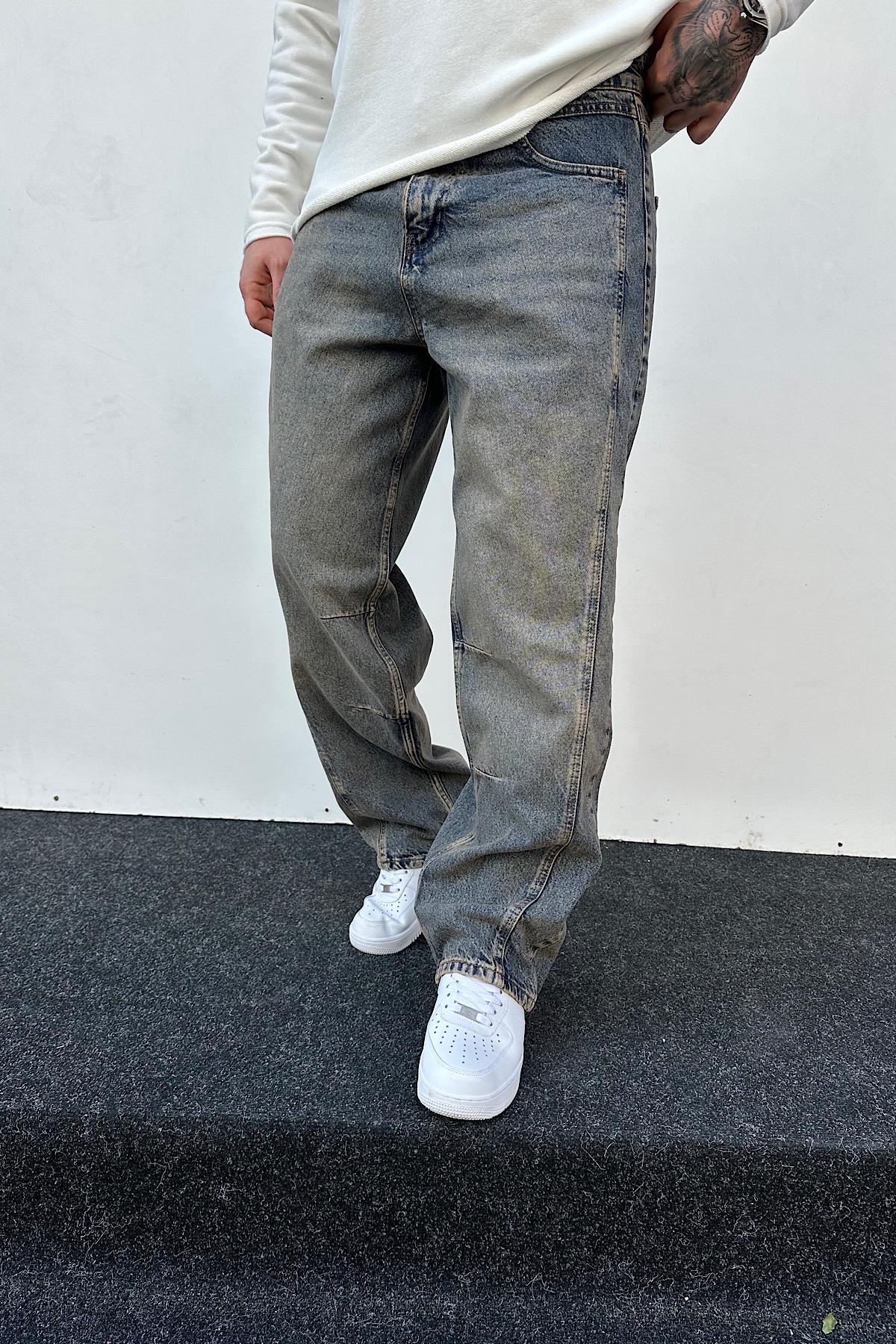 Koyu Yıkamalı Relax Baggy Jean