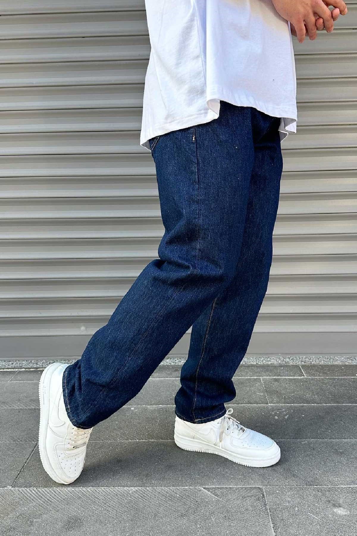Lacivert Baggy Jean 