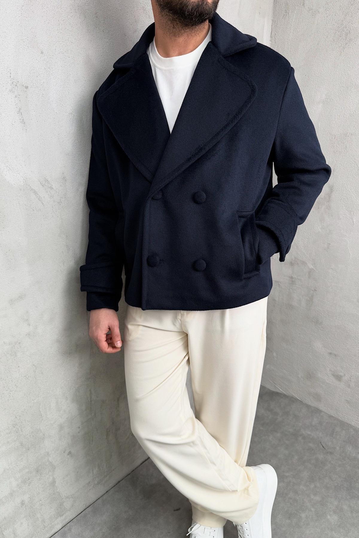 Lacivert Kruvaze Kaban