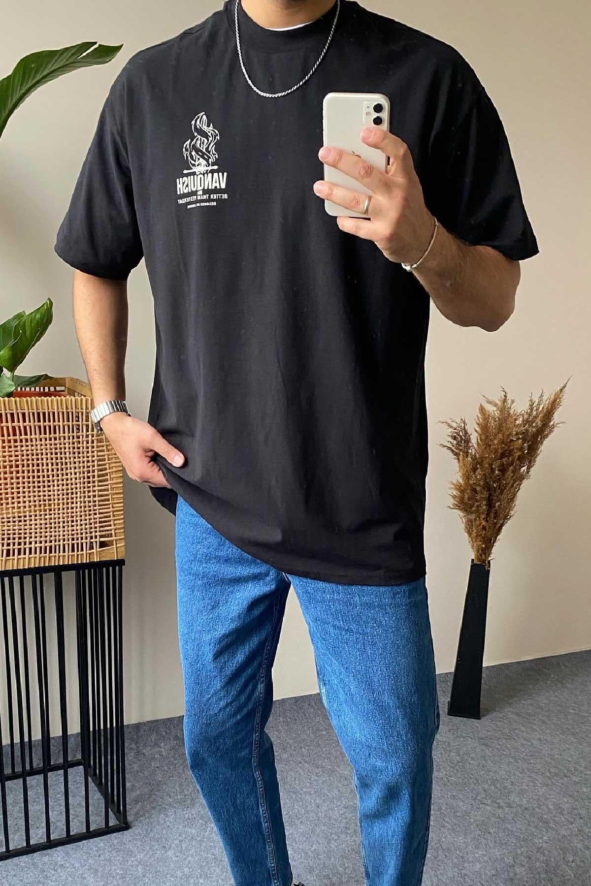 Long Kesim Vanquısh Koyu Laciver T-Shirt
