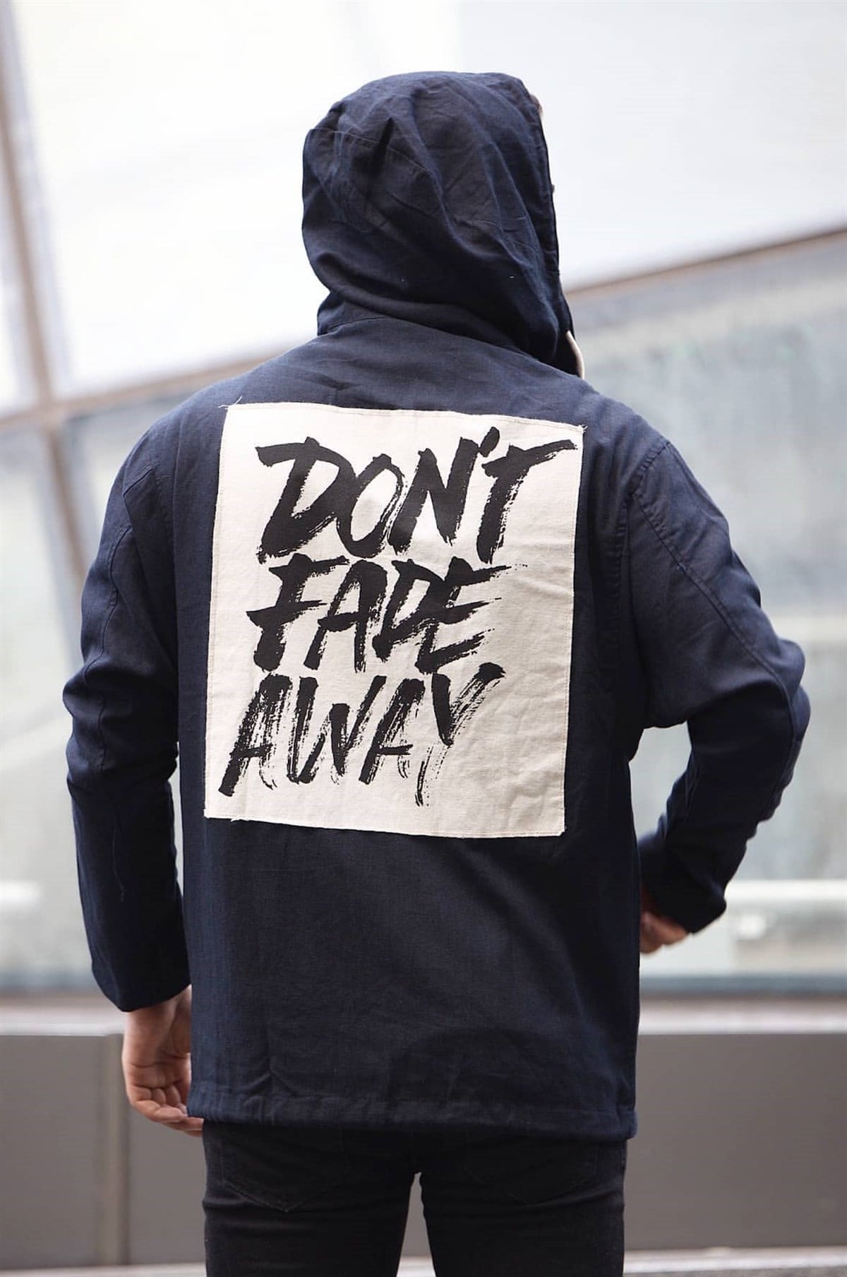 Mevsimlik Fermuarlı Kapüşonlu Sweatshirt Lacivert