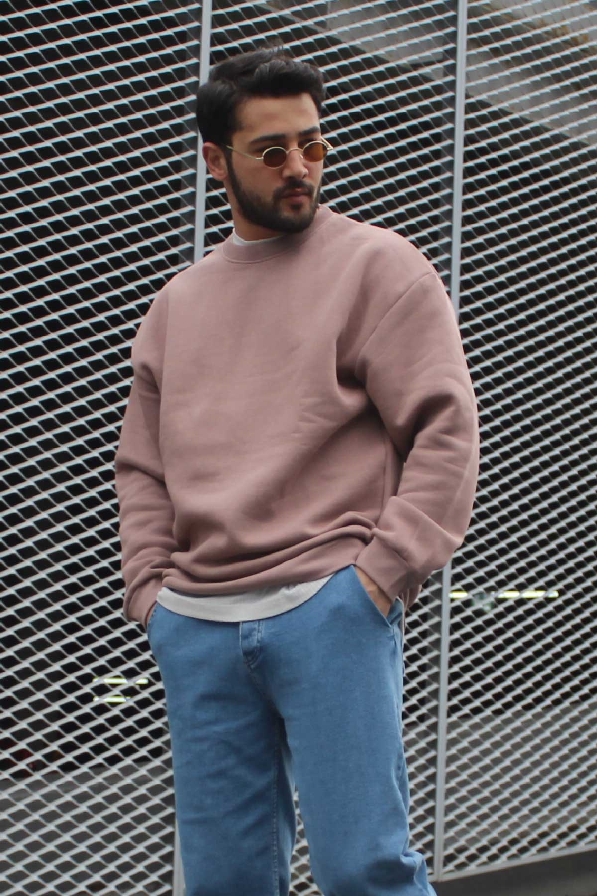 Oversize Açık Kahaverengi Sweatshirt