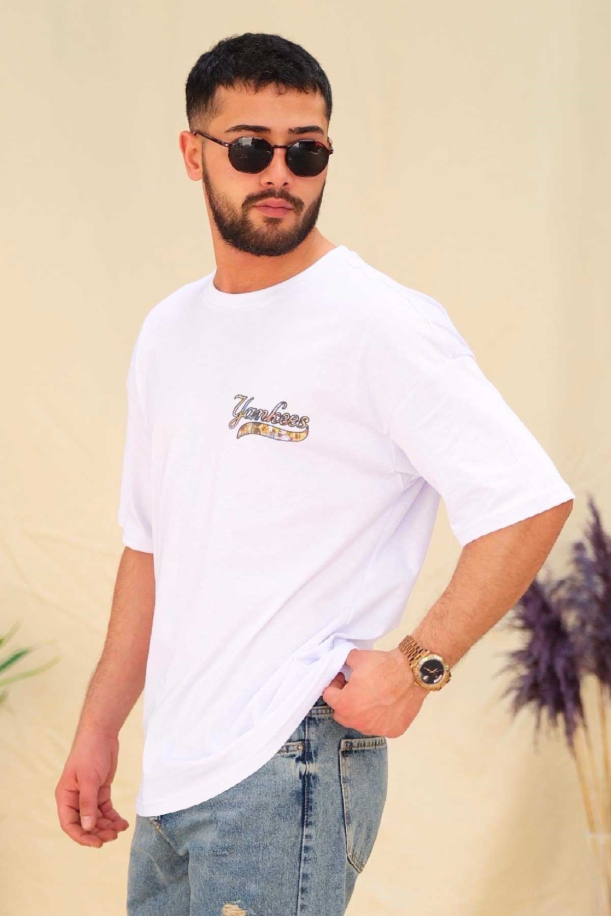 Oversize Beyaz NY T-Shirt