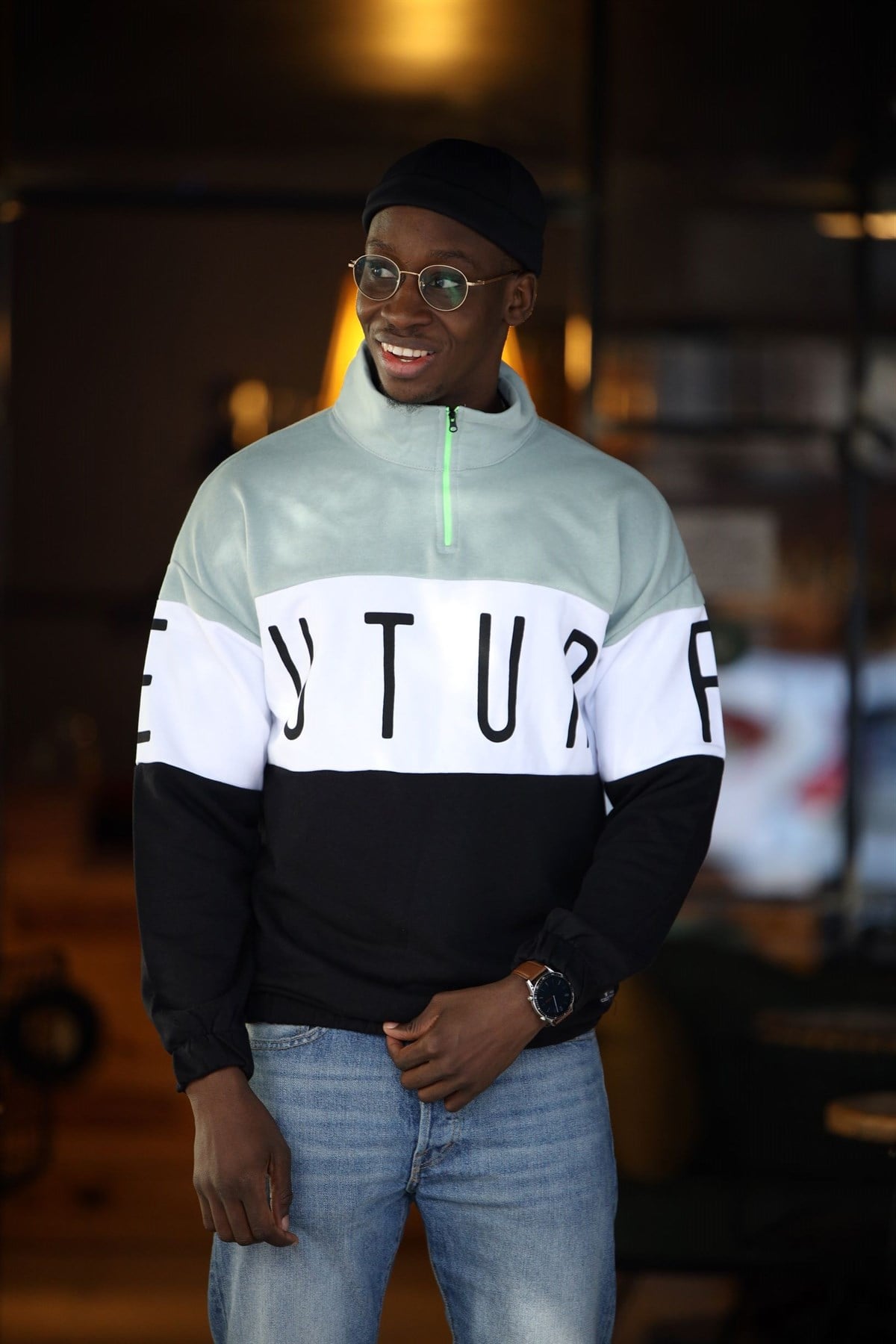 OVERSIZE FUTURE SWEATSHIRT BEYAZ