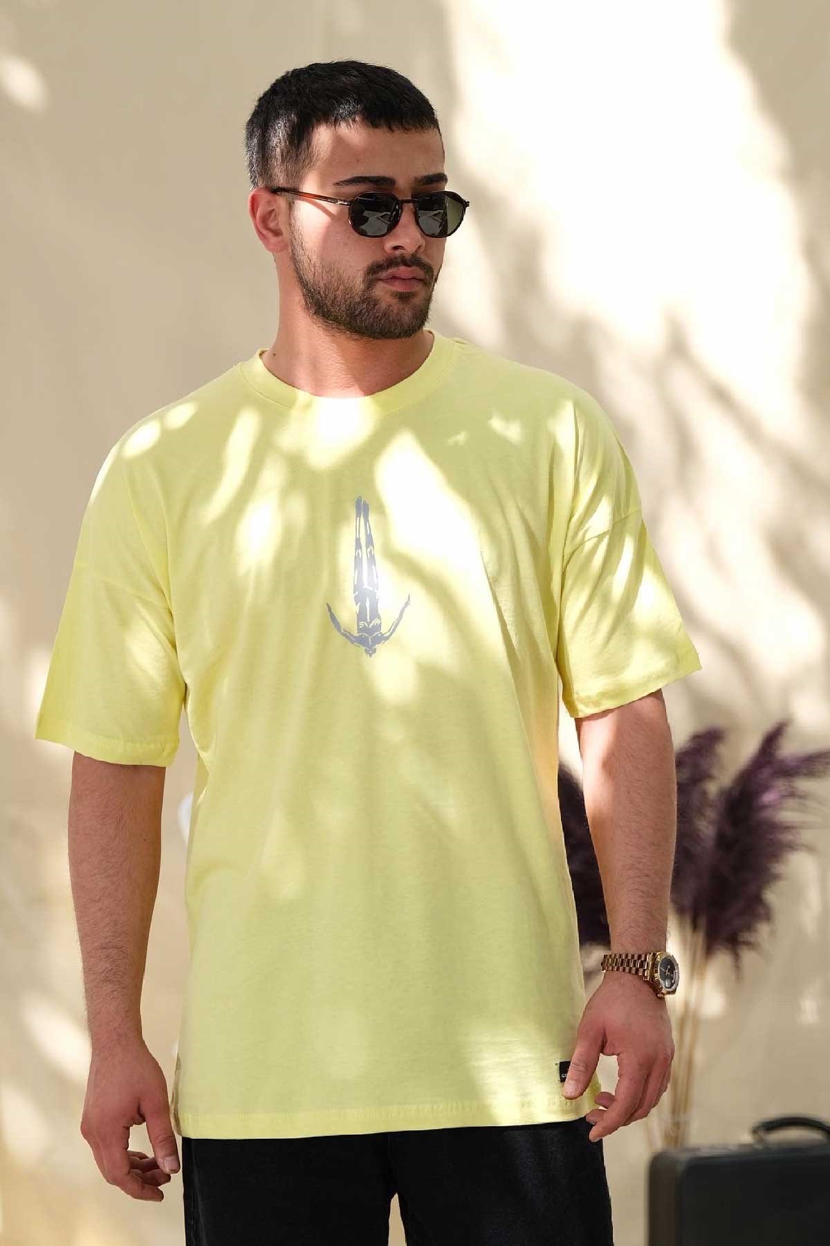 Oversize Sarı T-Shirt
