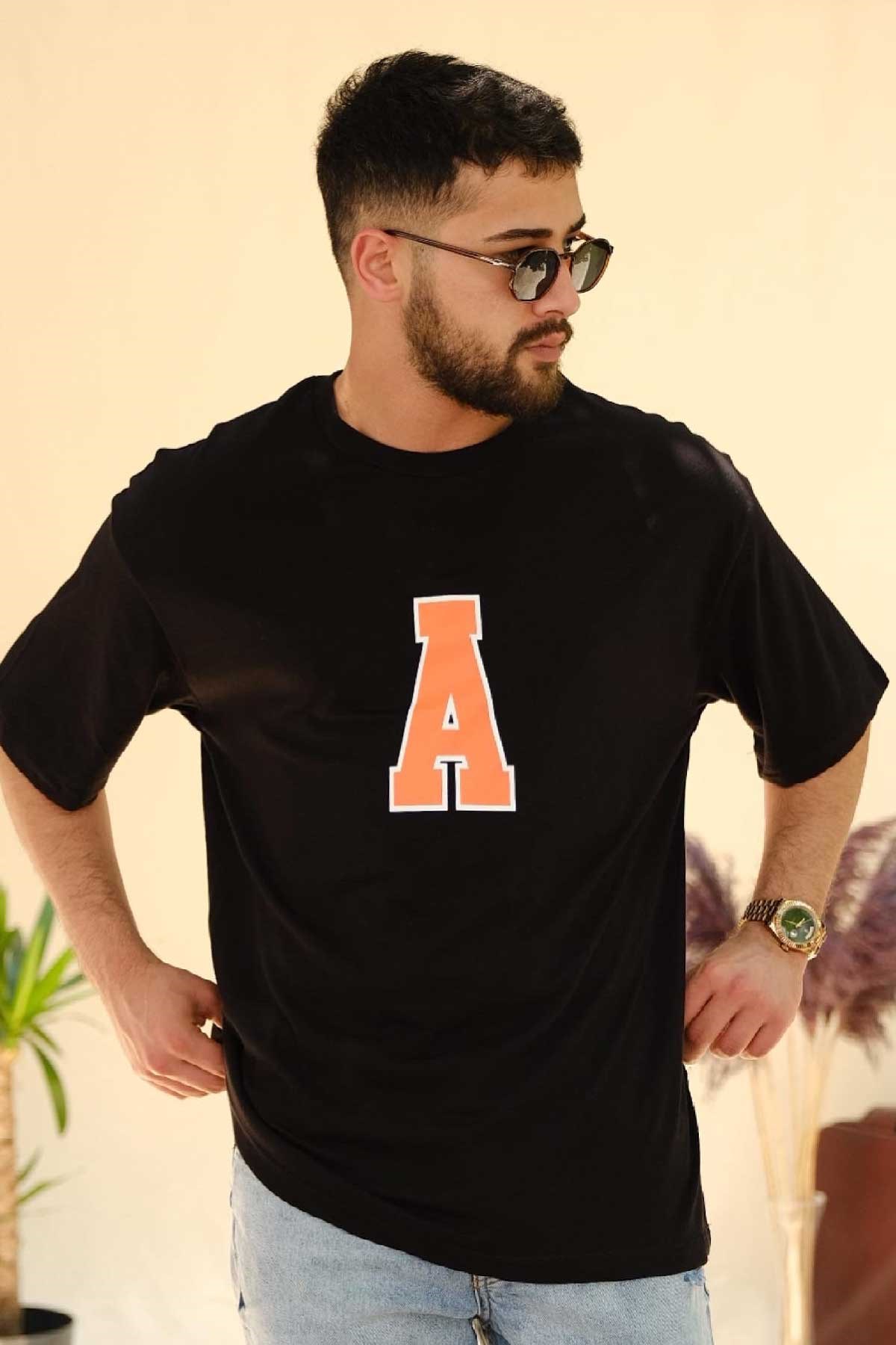 Oversize Siyah Actual T-Shirt