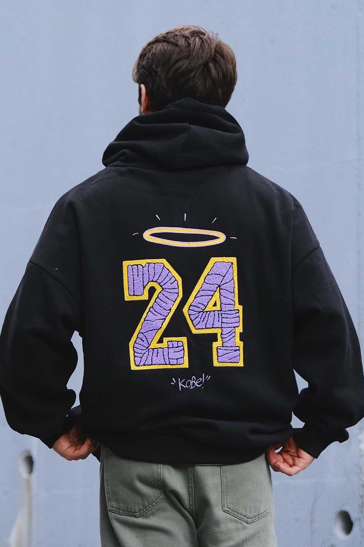 Oversize Siyah Kobe Sweatshirt