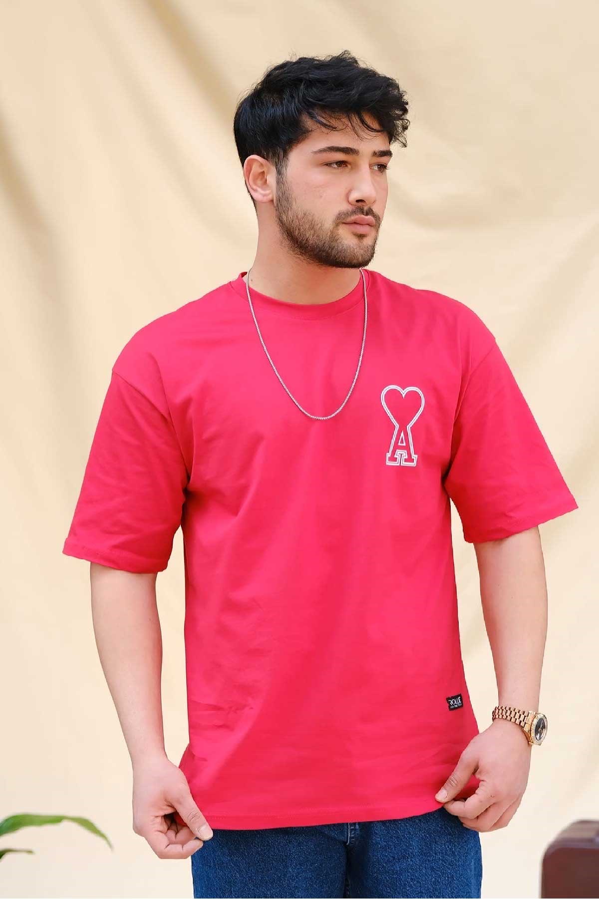 Oversize T-Shirt Kırmızı A