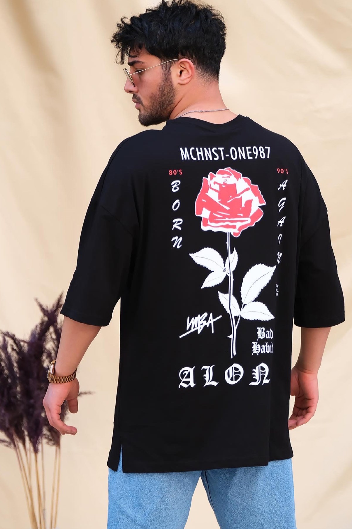 Oversize T-shirt Siyah M-B-A