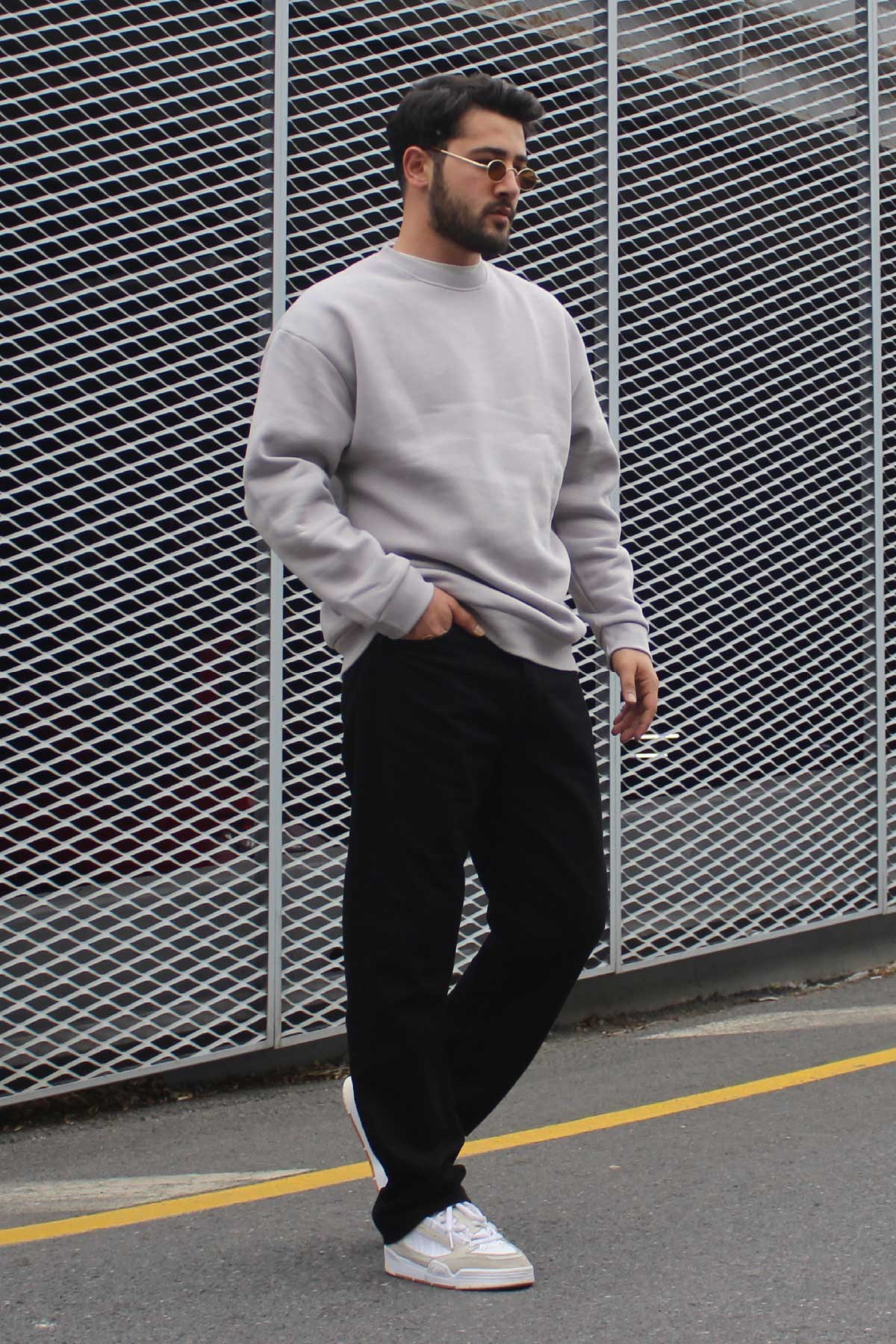 Oversize Taş rengi Sweatsirt