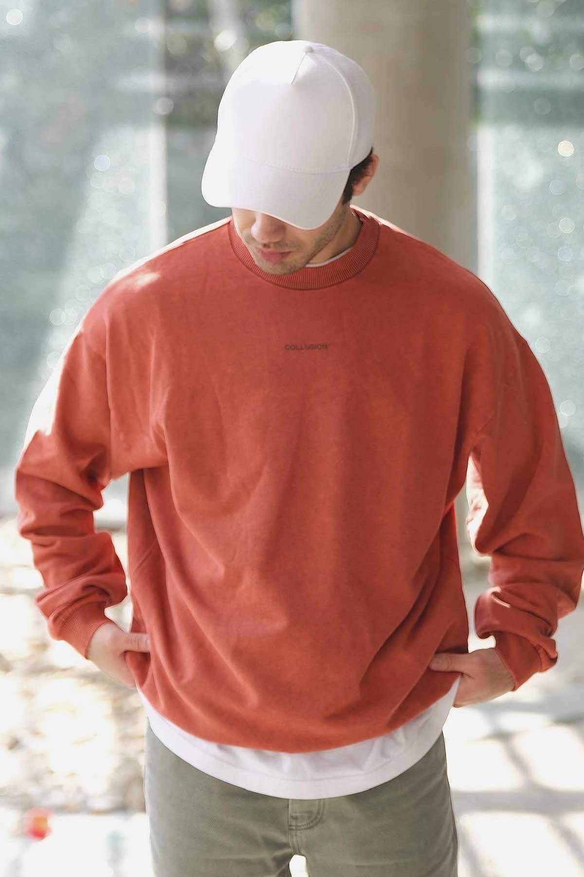 Oversize Yıkamalı Sweatshirt