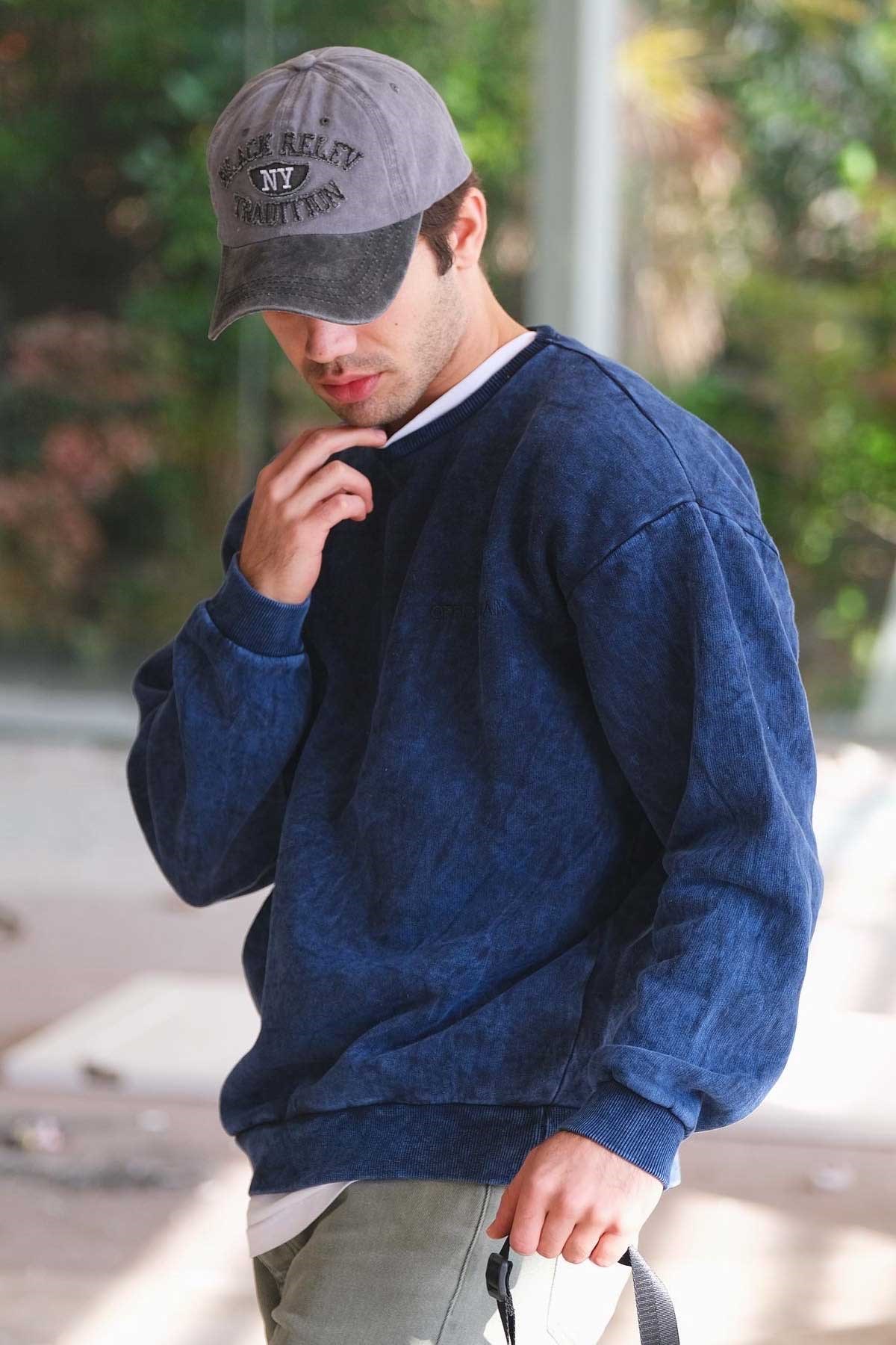 Oversize Yıkamalı Sweatshirt