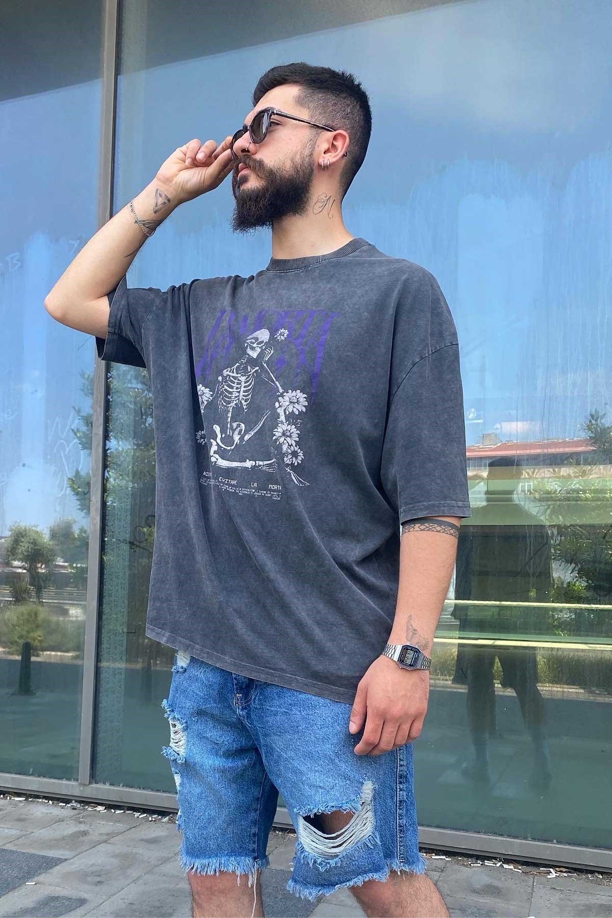 Oversize Yıkamalı T-Shirt 