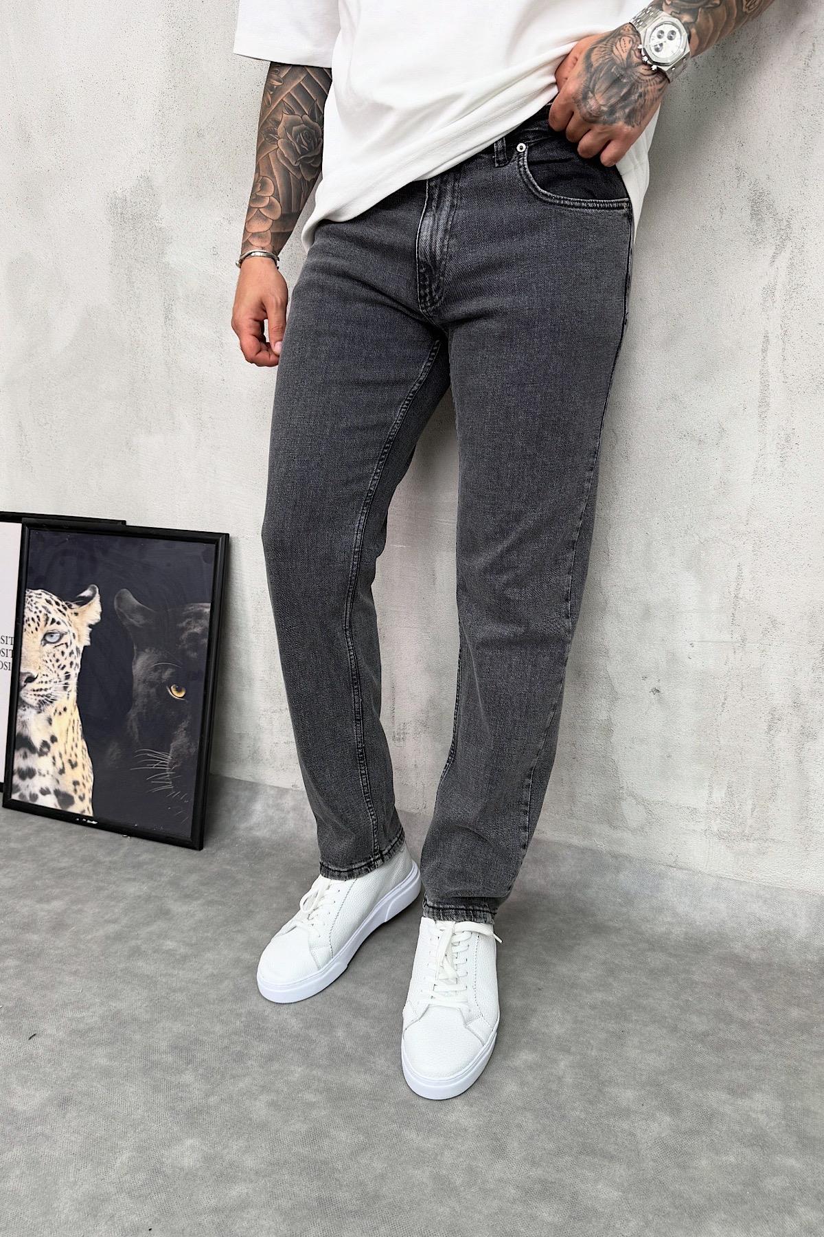 Regular Kalıp Gri Pantolon