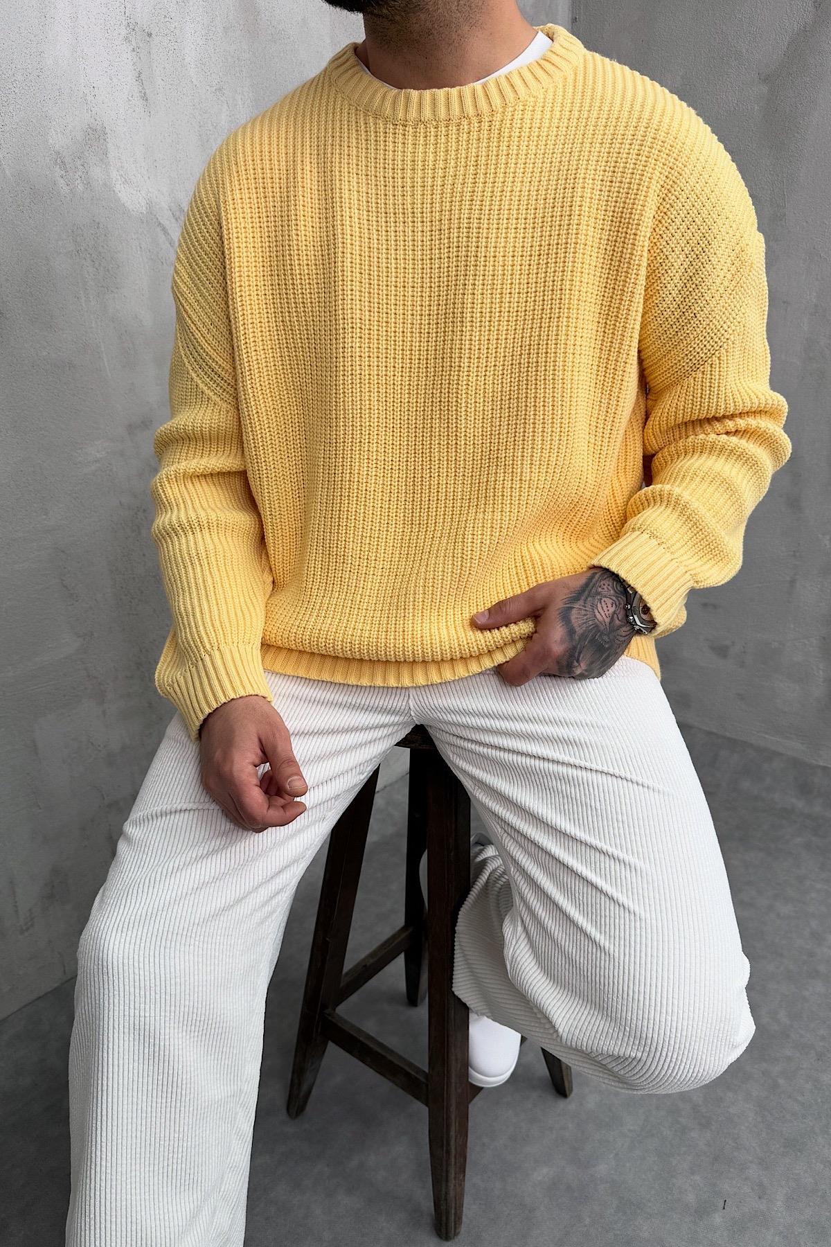 Sarı Giesto Örme Triko