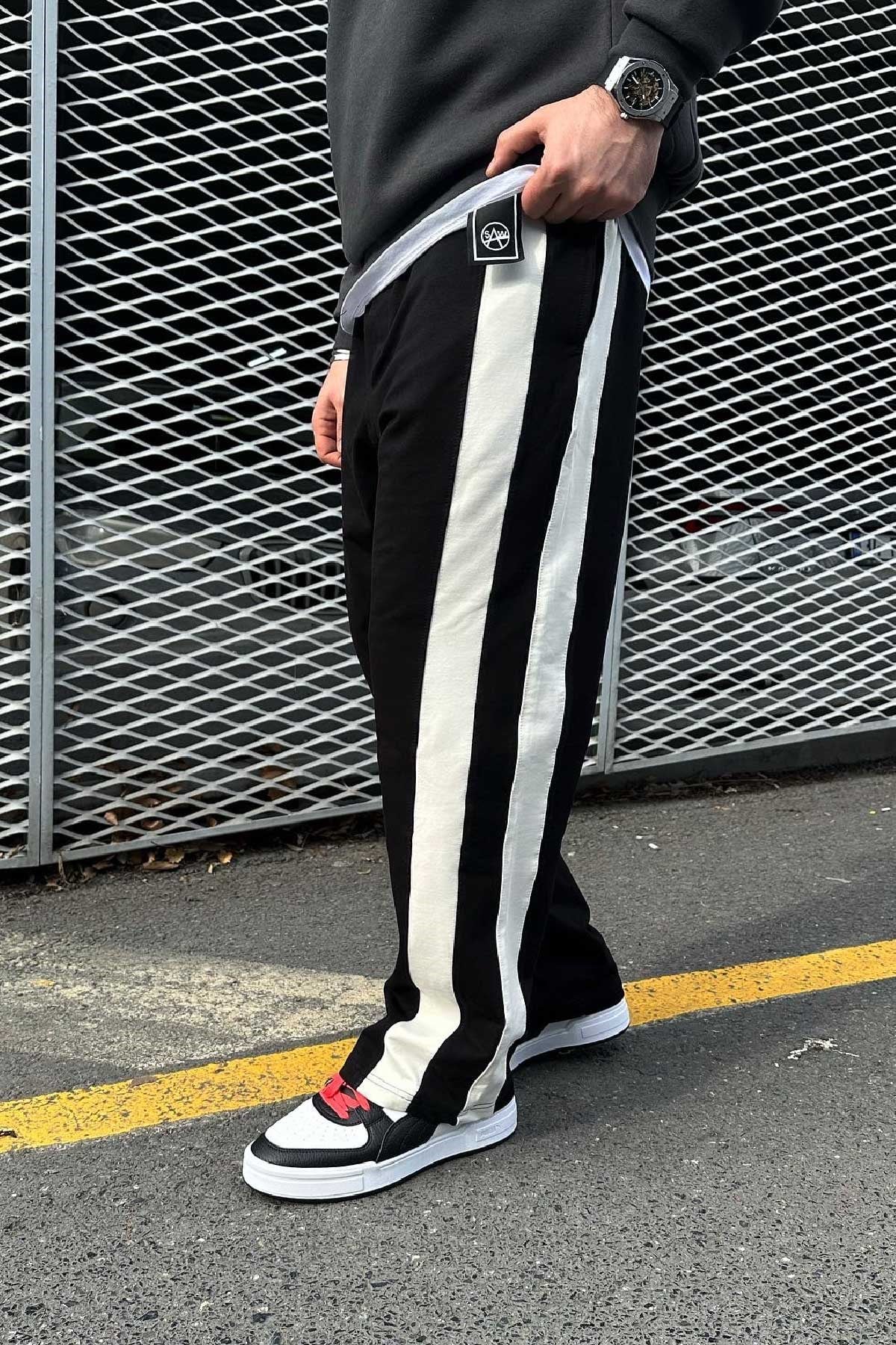 Şeritli Bol Siyah Eofman 