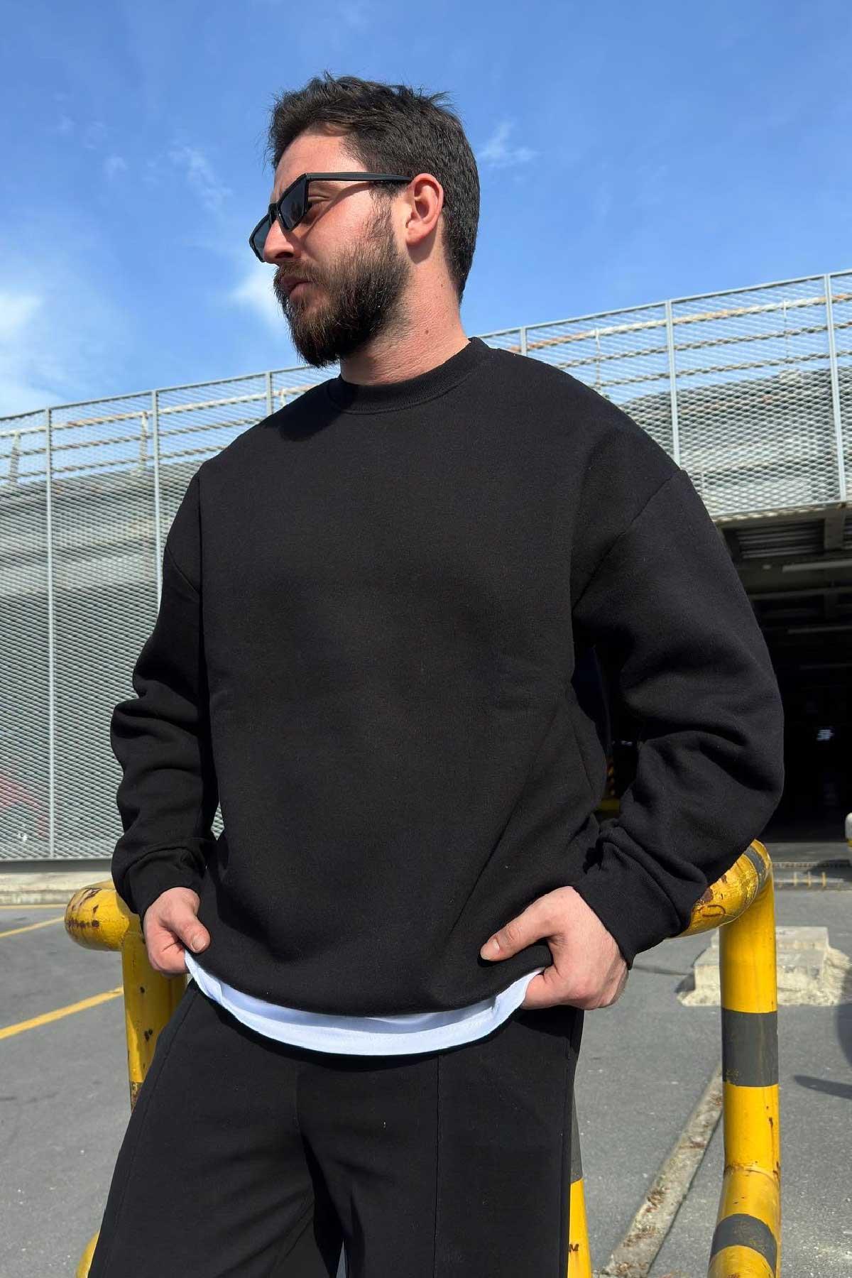 Siyah Basic Sweat