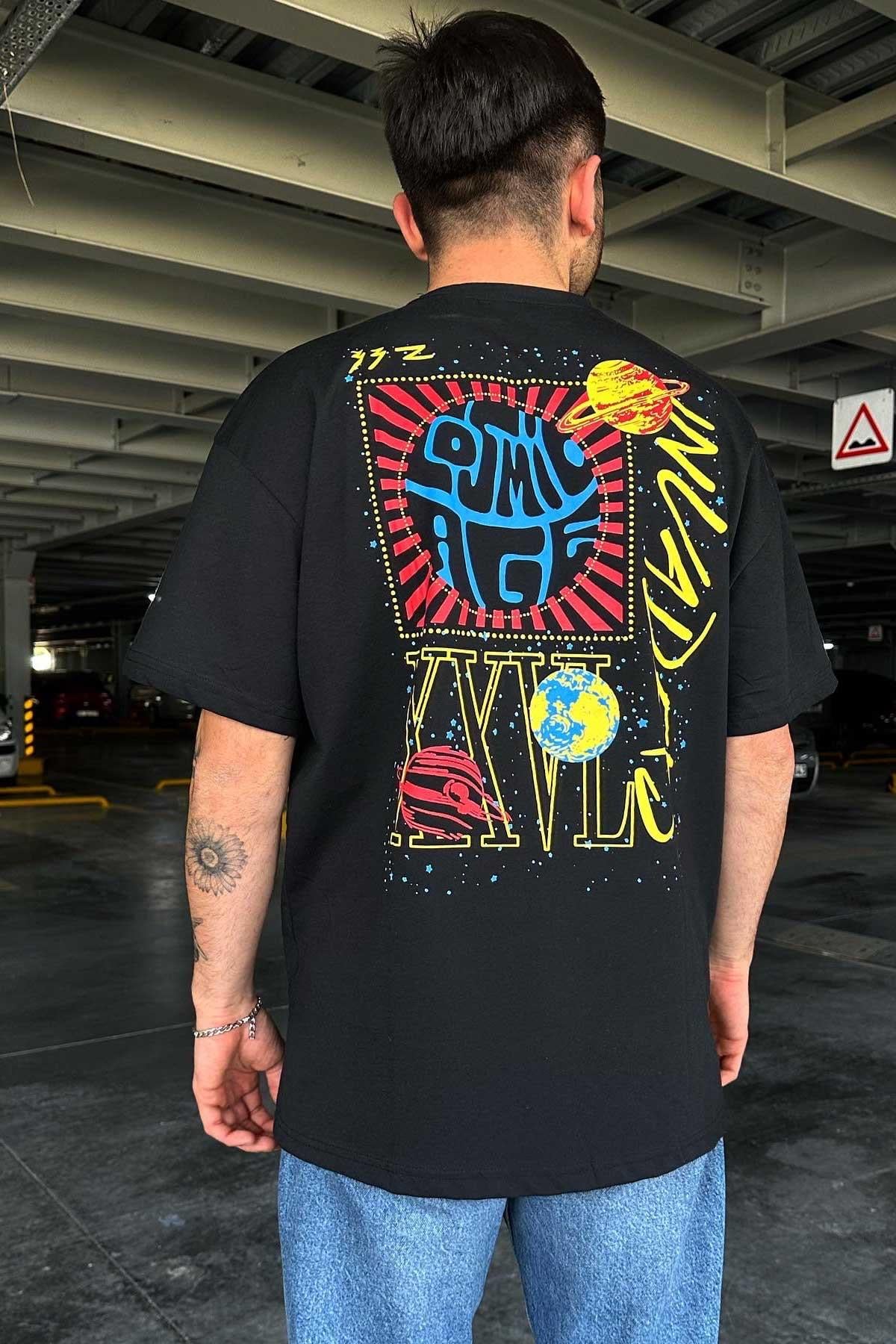 Siyah Baskılı T-Shirt