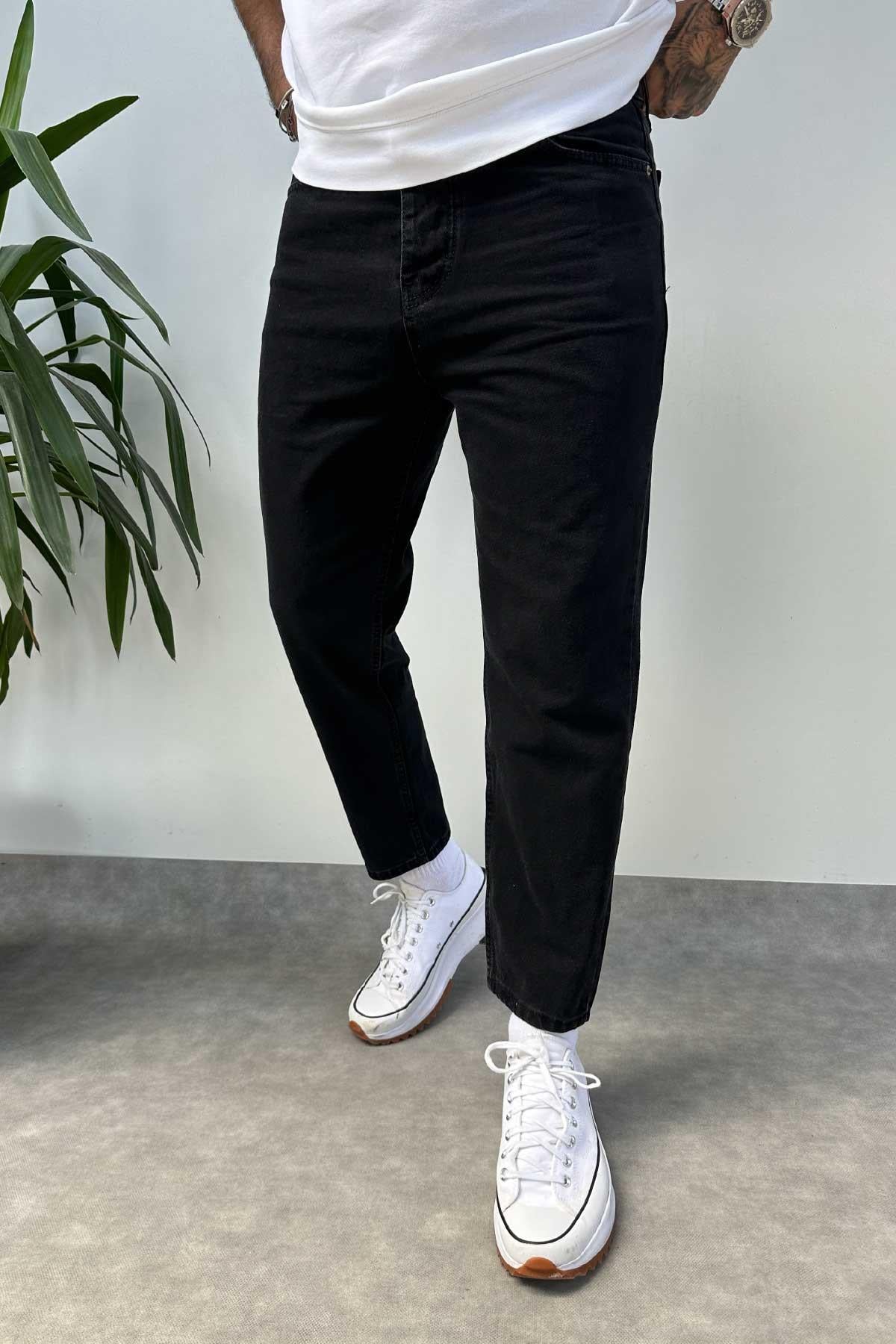 Siyah Boyfriend Pantolon 