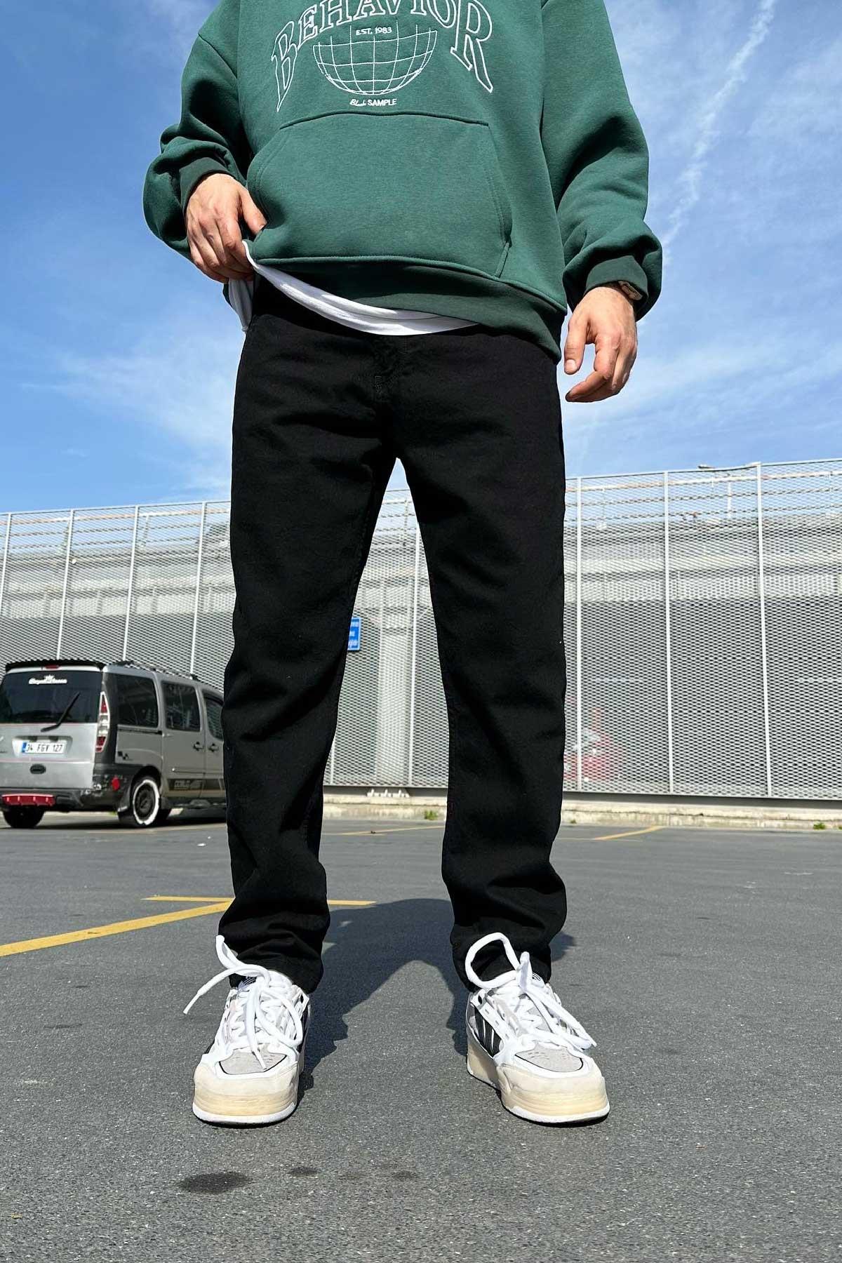 Siyah Boyfriend Pantolon 