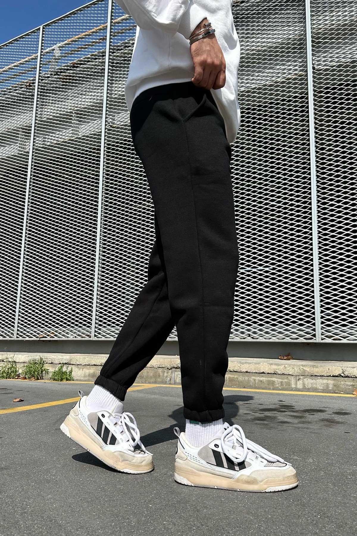 Siyah Hafif Oversize Eşofman