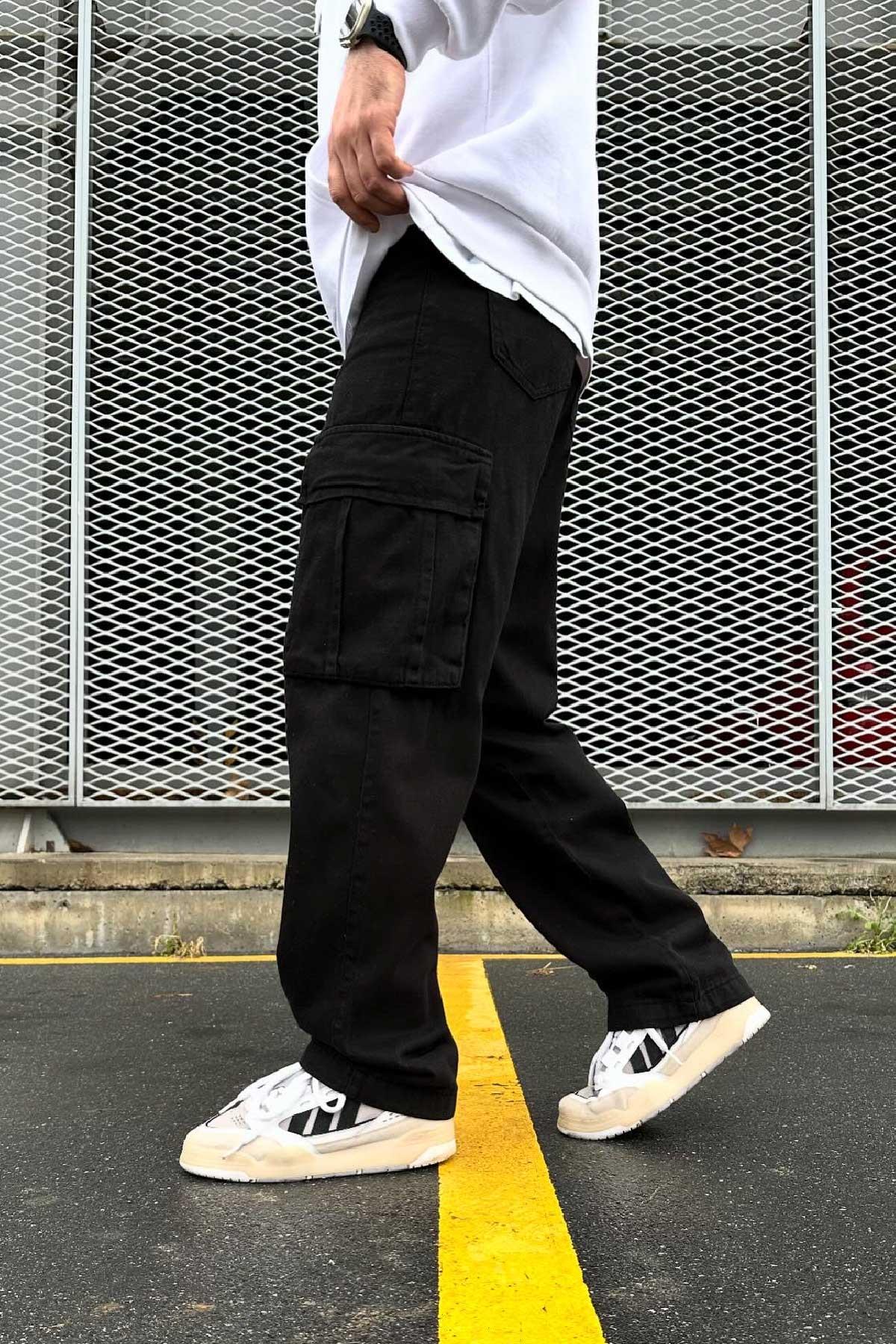 Siyah Kargo Pantolon