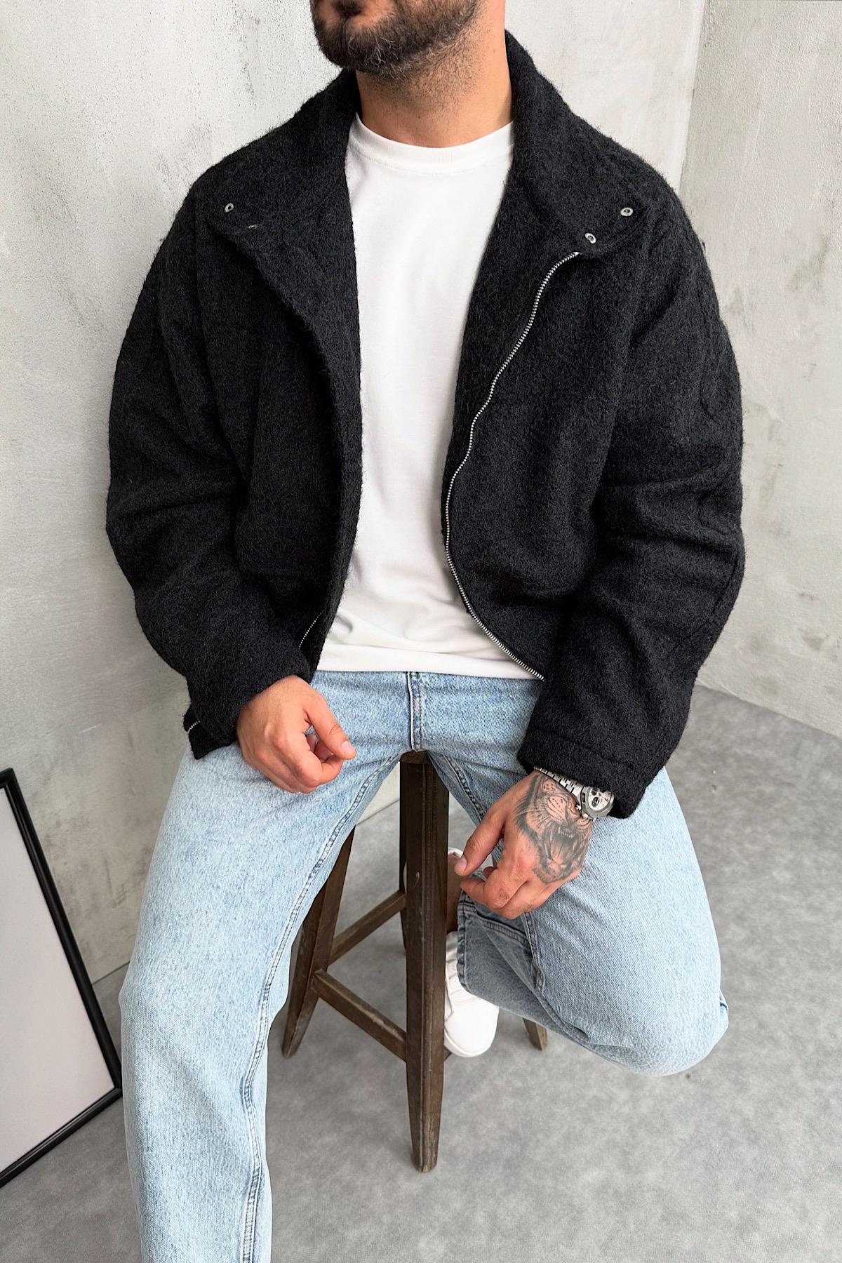 Siyah Kırçıllı ceket