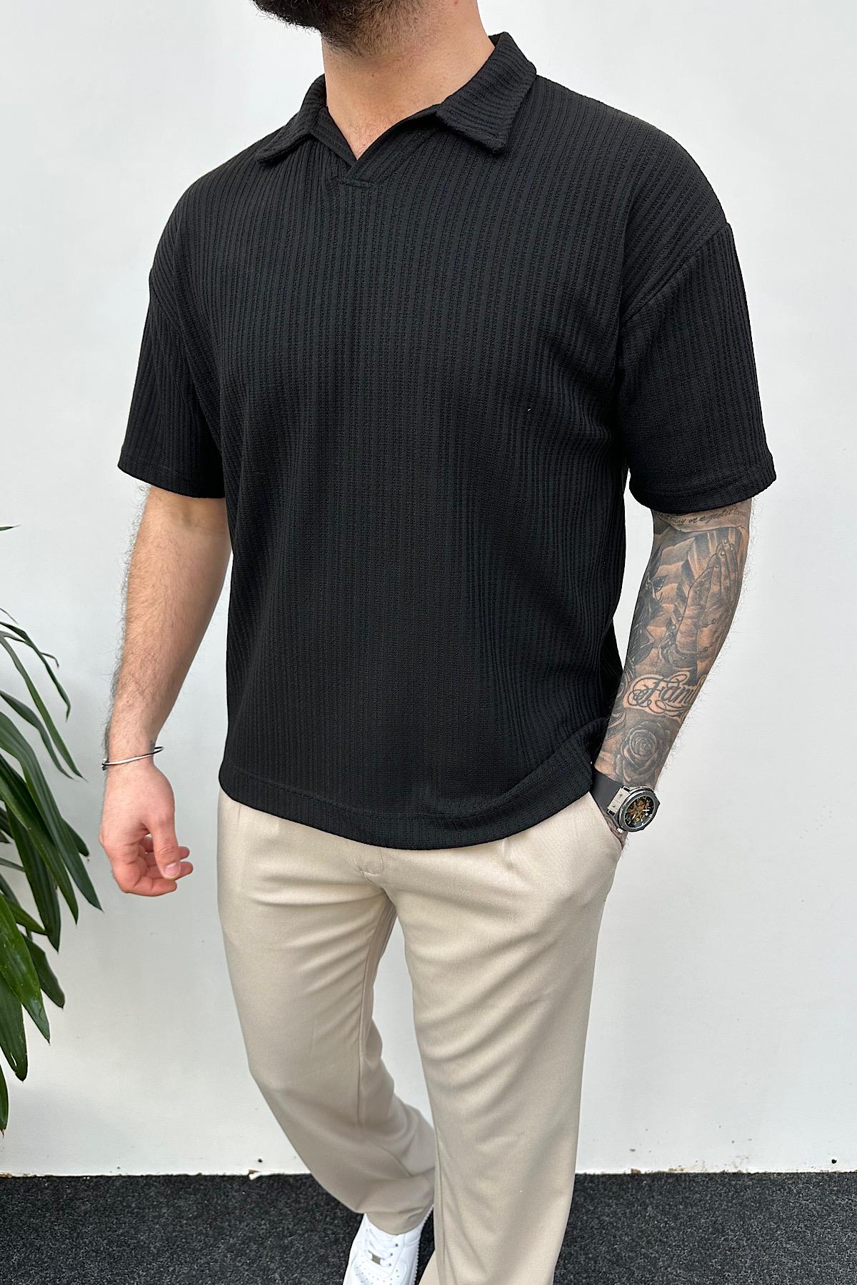 Siyah Polo Yaka Tshirt
