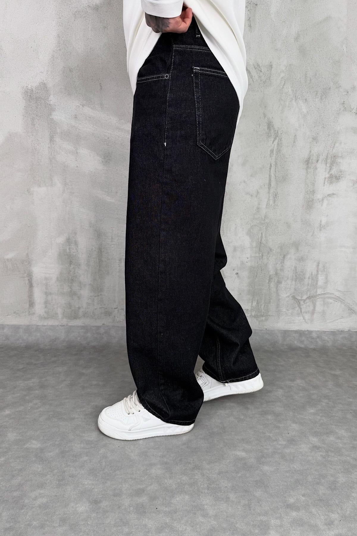 Siyah Relax Baggy Jean