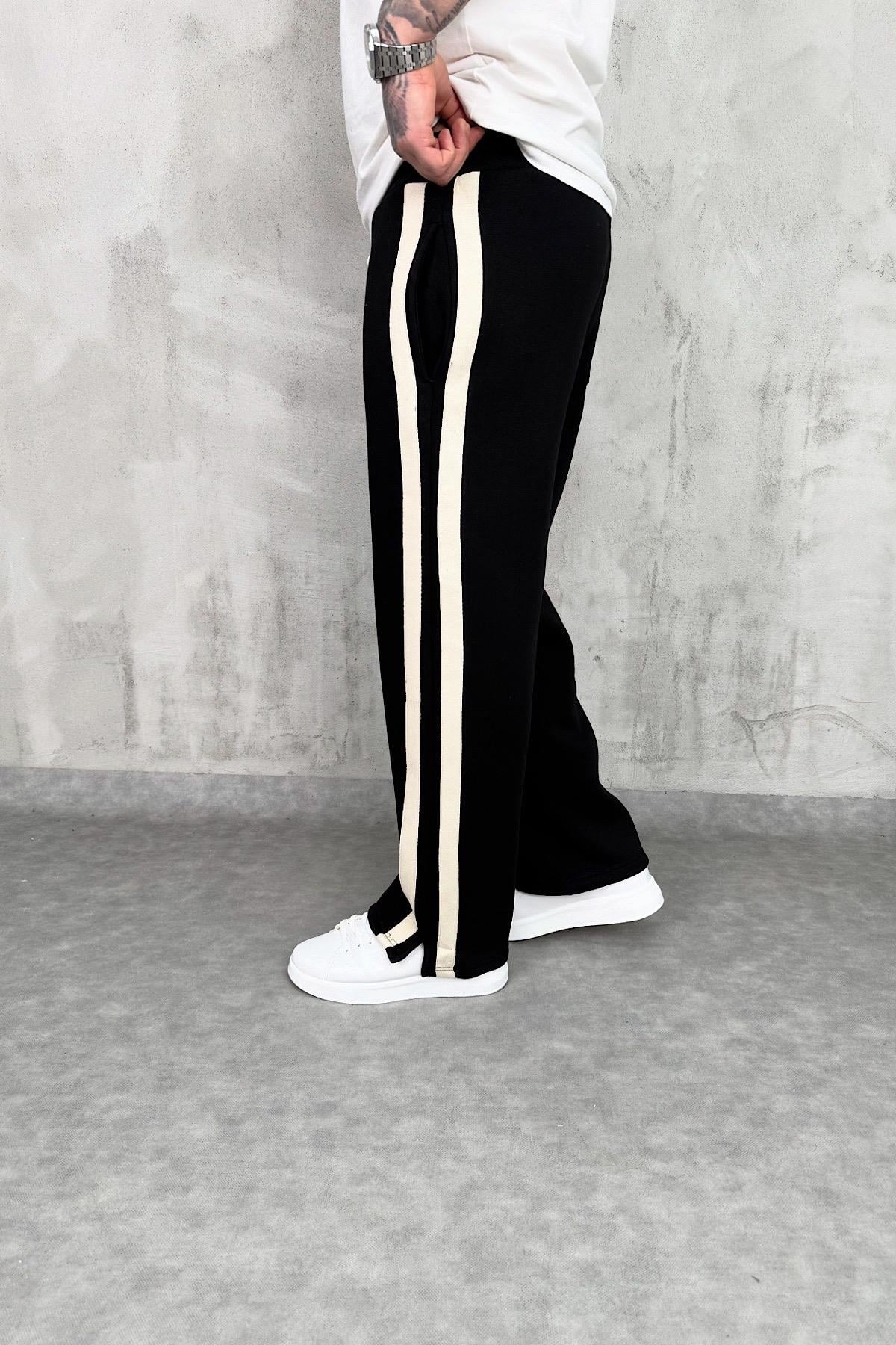 Siyah Şerit Detaylı Baggy Eşofman