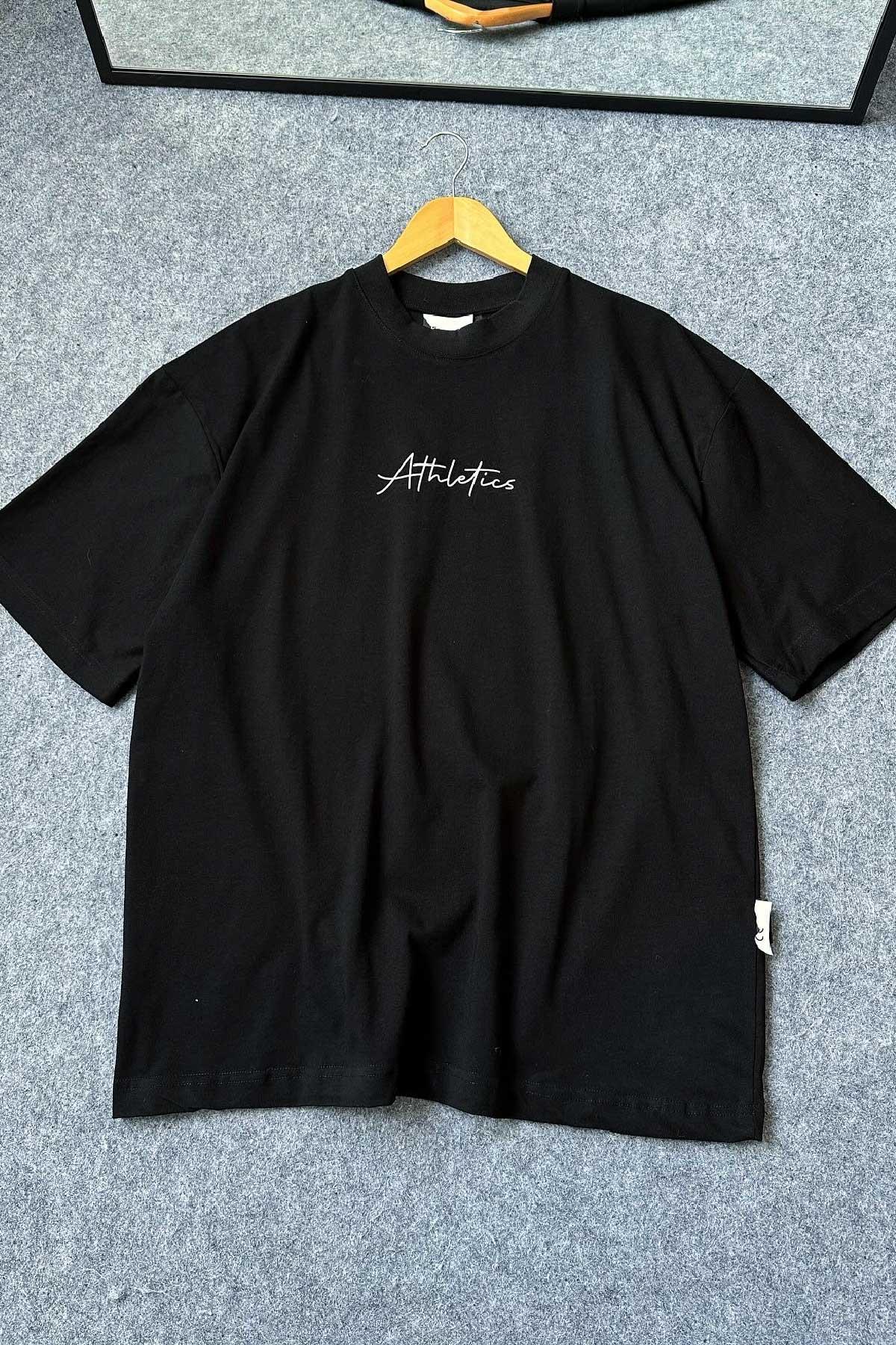 Siyah Yazılı Oversize T-Shirt