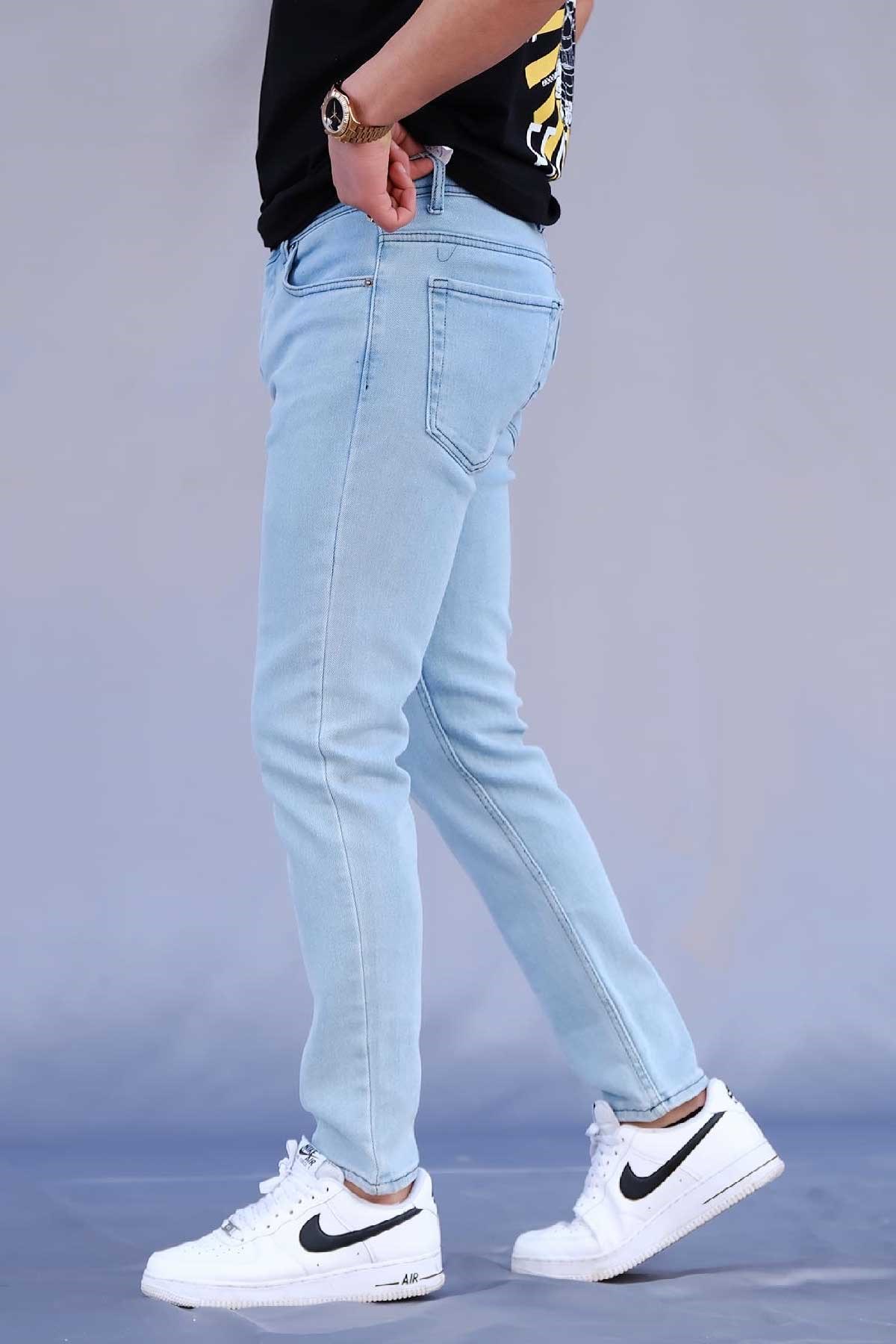 Slim Fit Buz Mavisi Jean