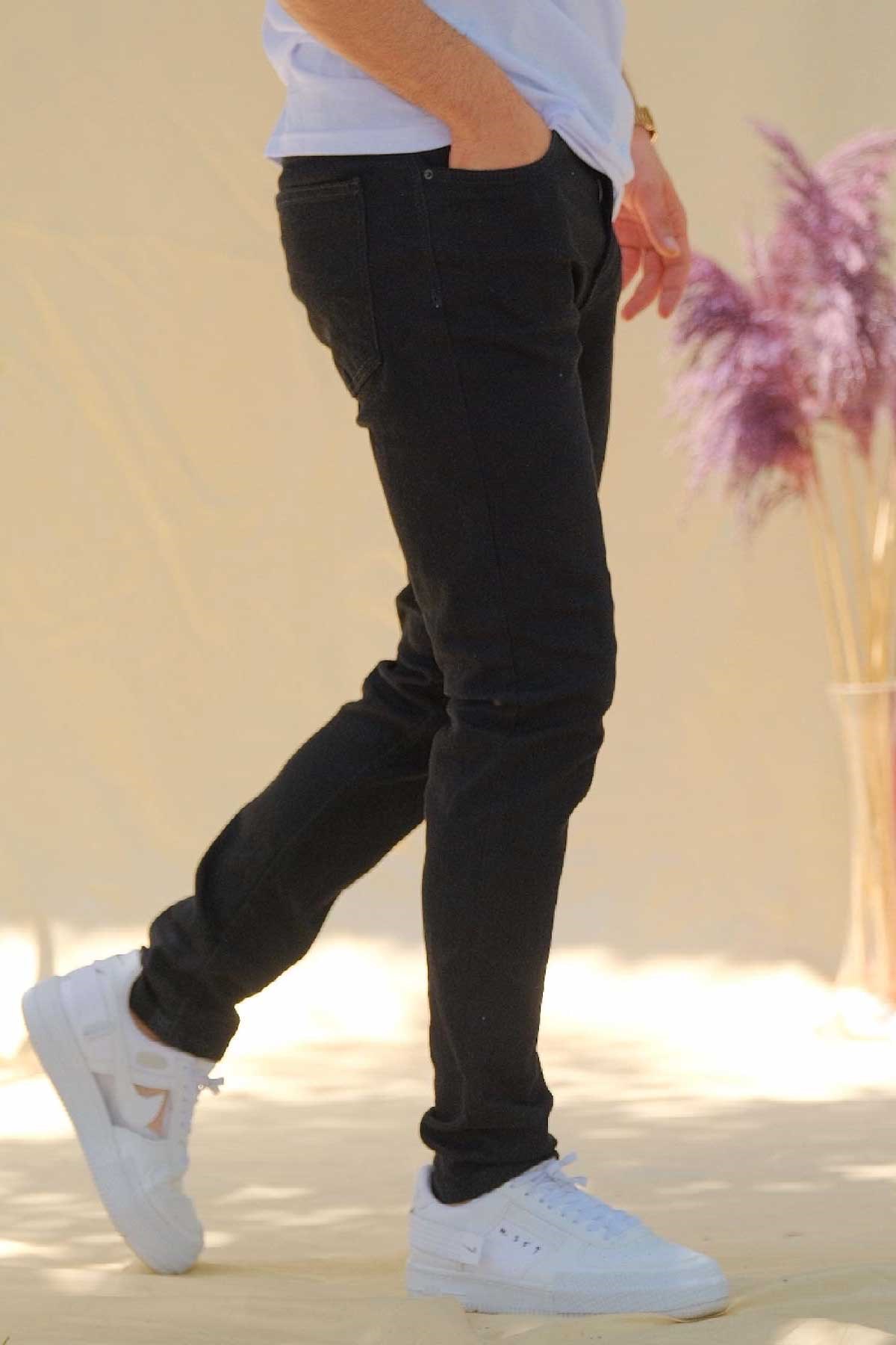 Slim Fit Siyah Jean