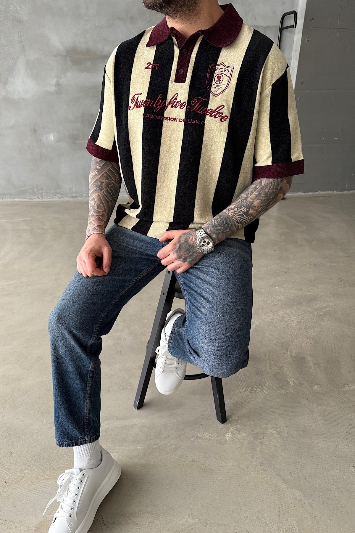 Şönil Kumaş 3 Renk Polo Yaka T-Shirt