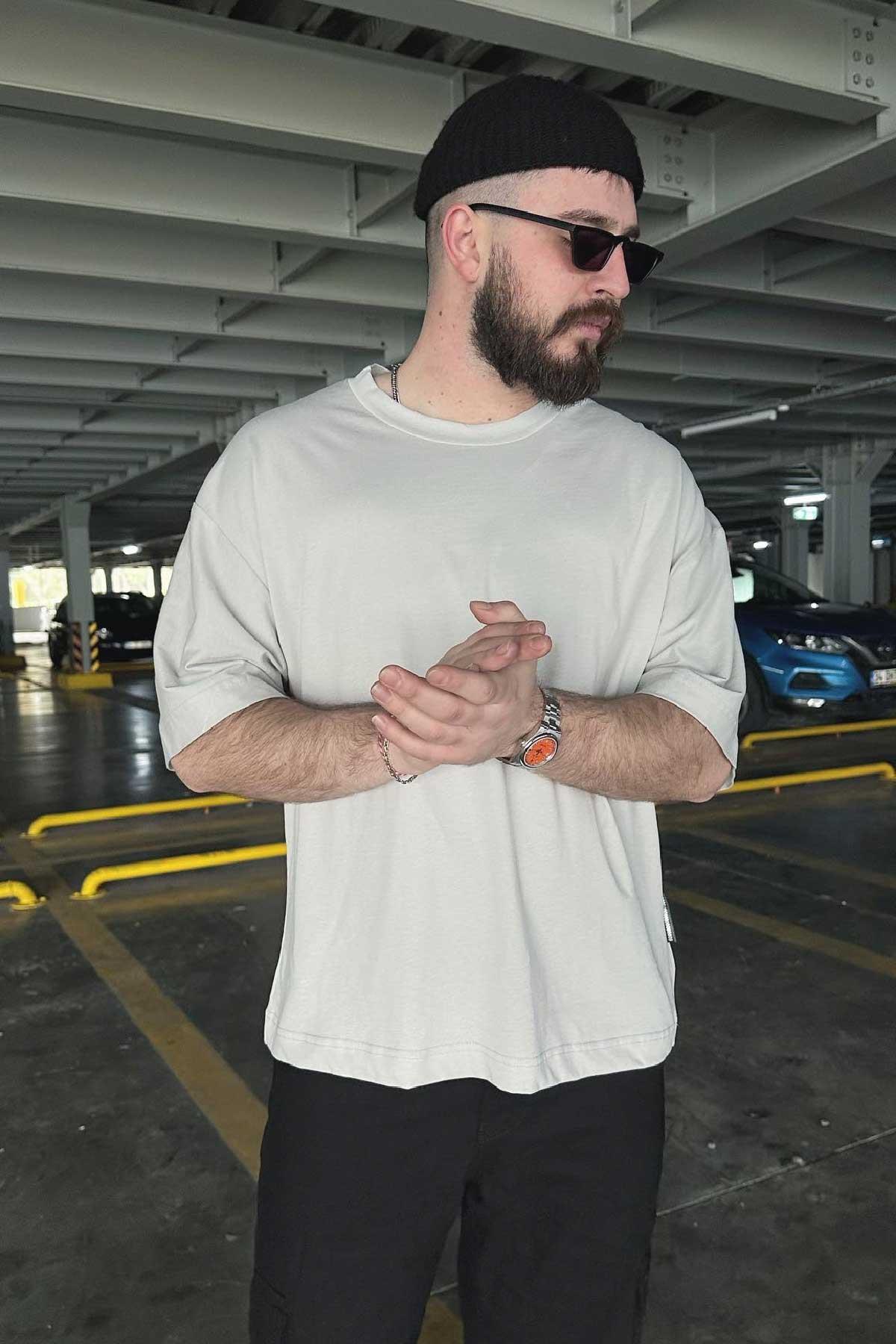 Taş Rengi Basic T-Shirt 