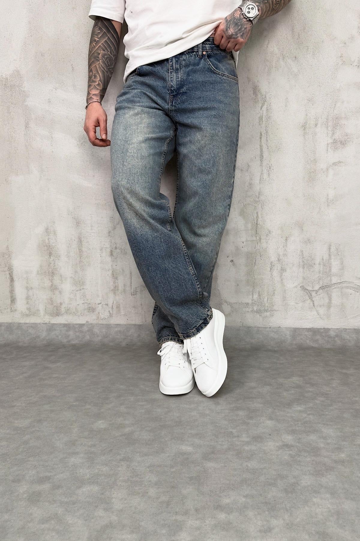 Taşlamalı Baggy Pantolon
