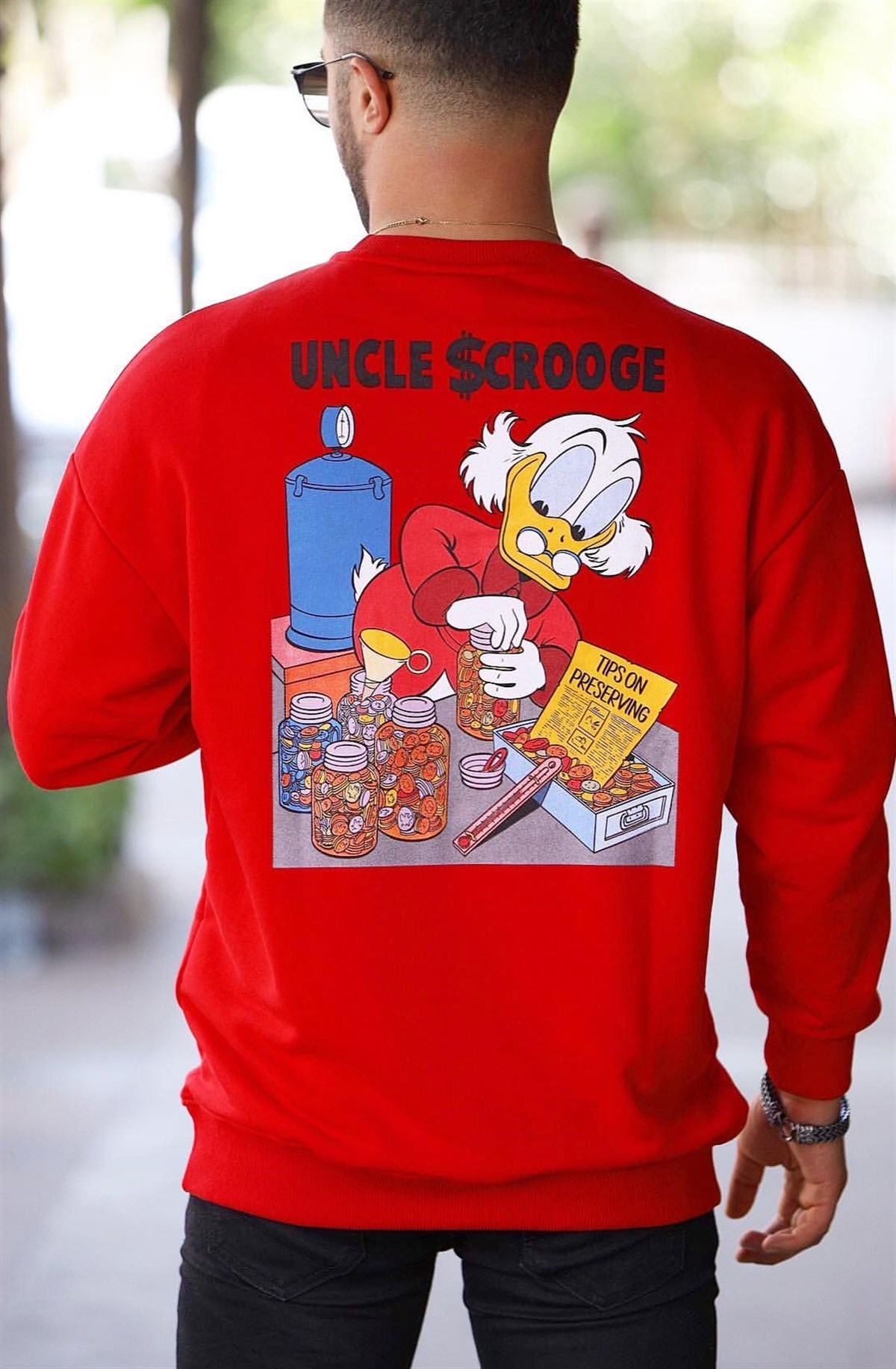Uncle Scrooge Sweatshirt Kırmızı