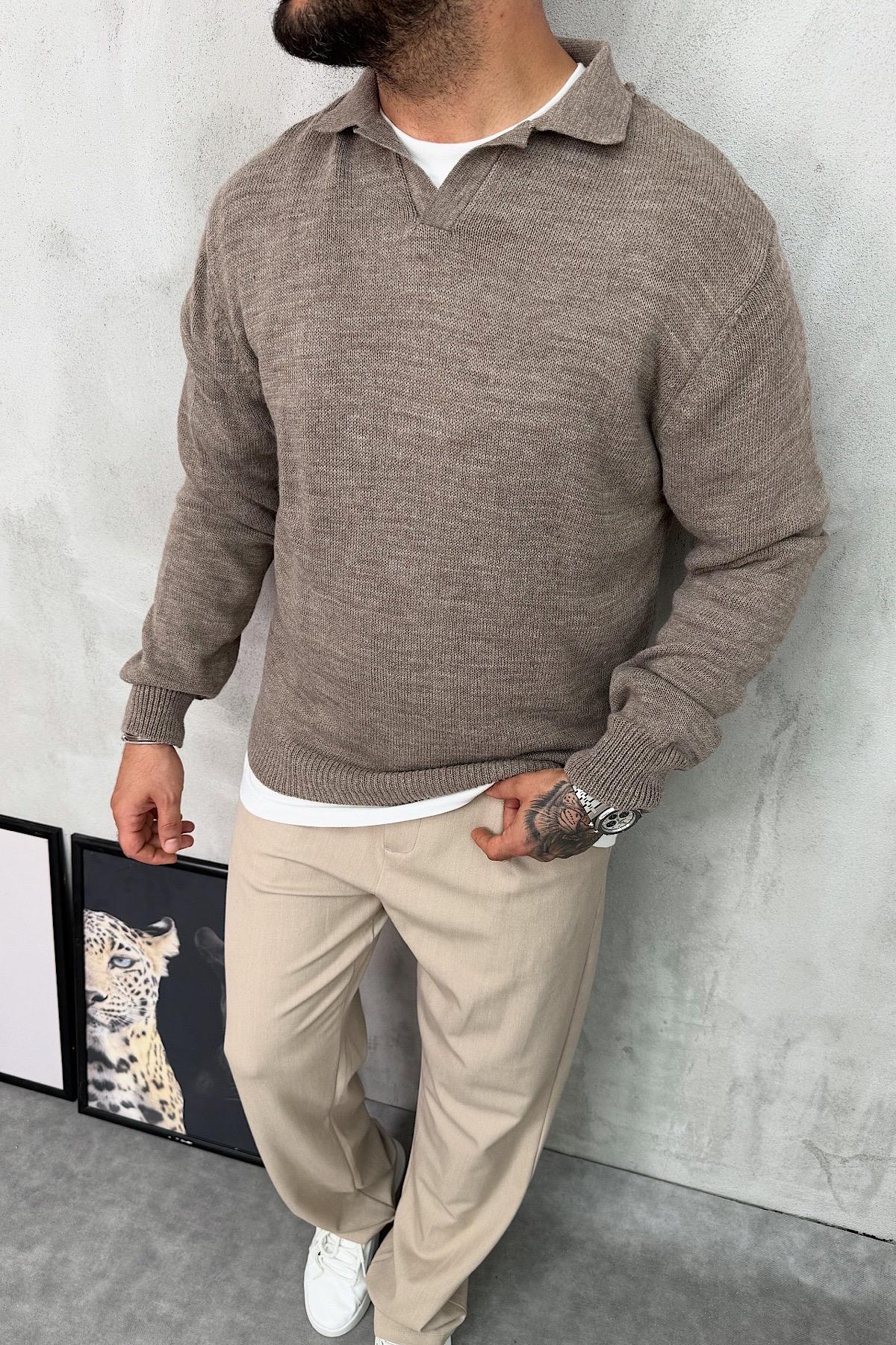 Vizon Renk Polo Yaka Triko