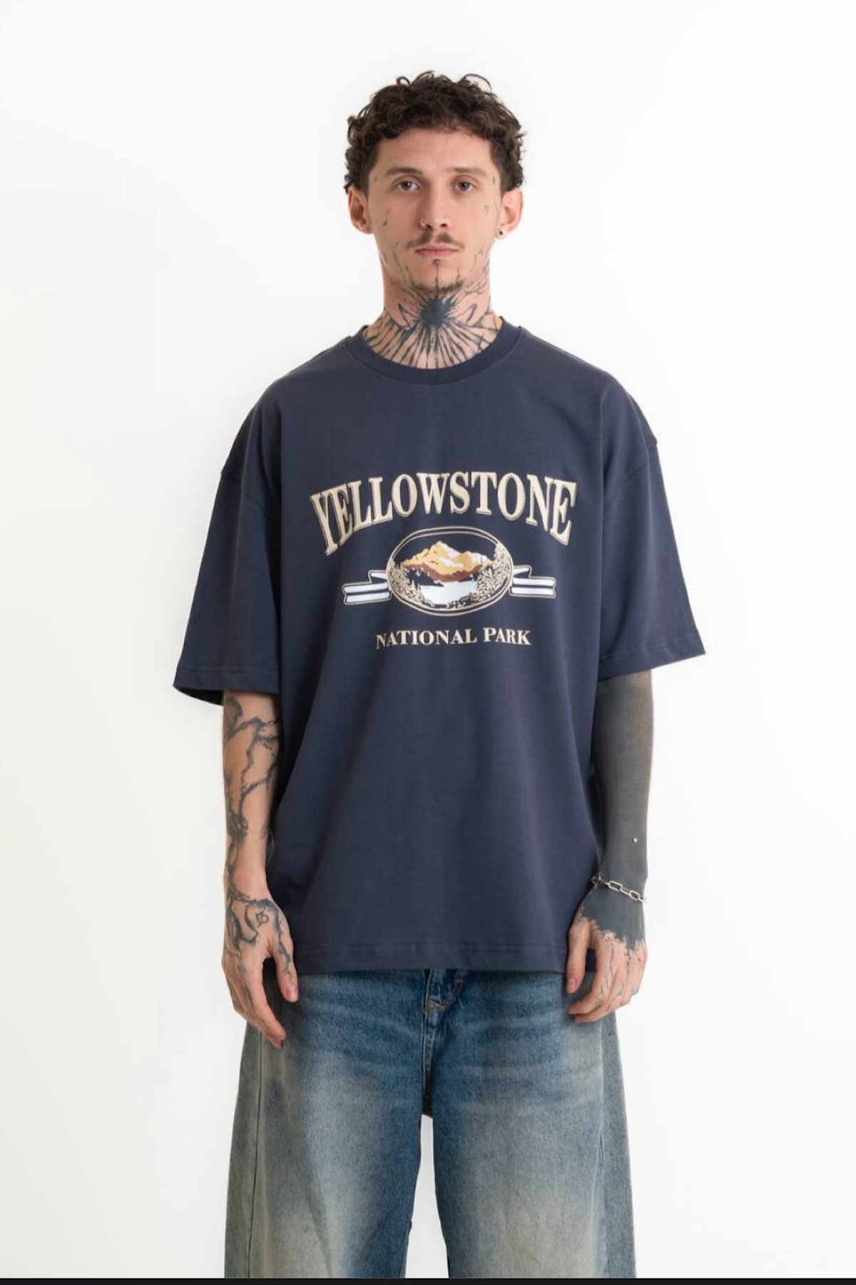 Yellowstone Basklı T-Shirt