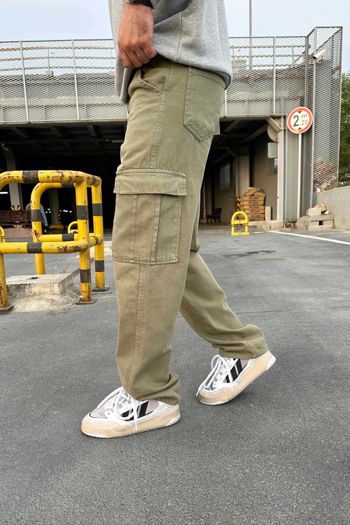 Yeşil Cepli Kargo Pantolon