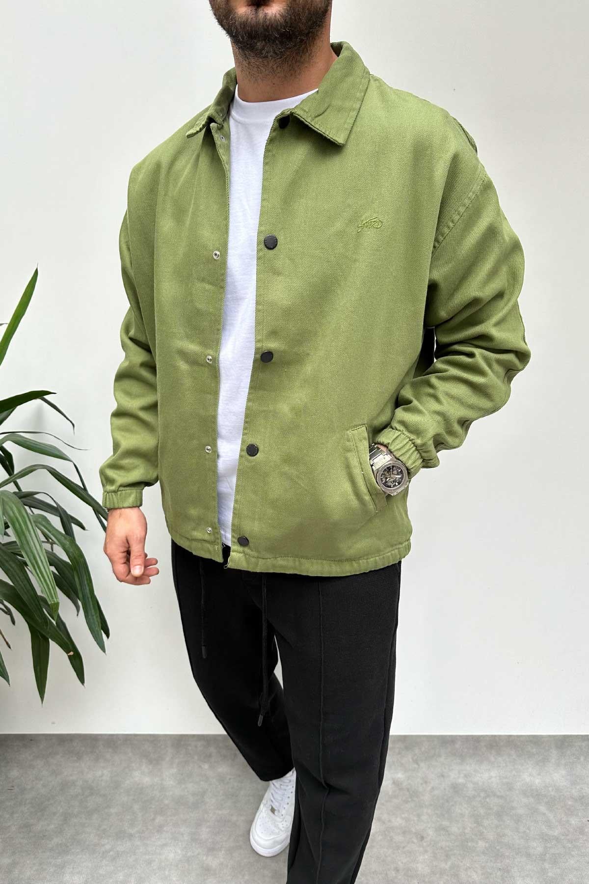 Yeşil Gabardin Ceket 